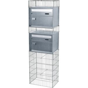 Bellissa Gabionen Briefkasten splügen 2 Verzinkt 44x31x145 cm