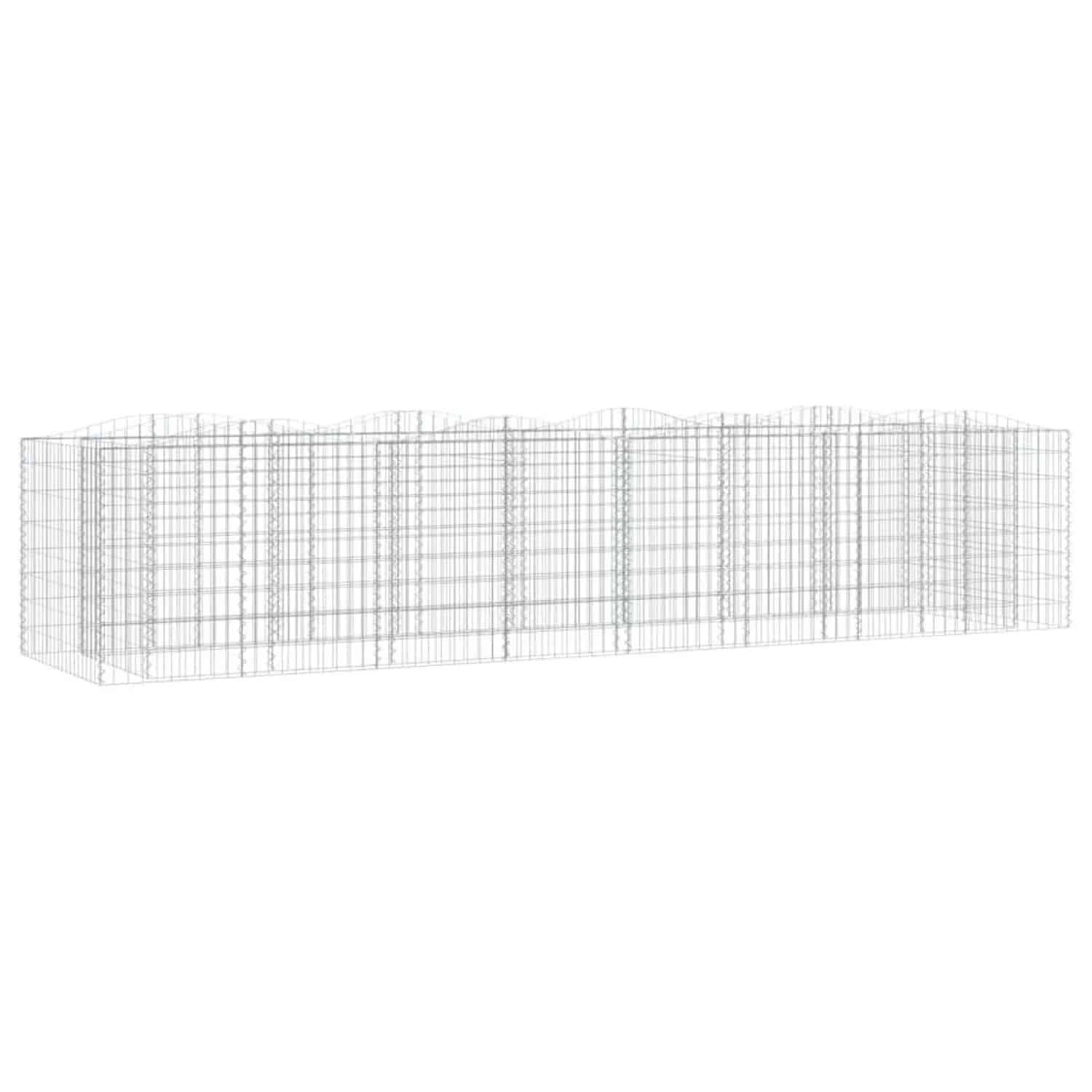 DELUKE Gabionen Hochbeet BOGI Aus Eisen 400x100x100cm Hochbogen Steinkorb Gabionengitter Ziergabione Steingabione