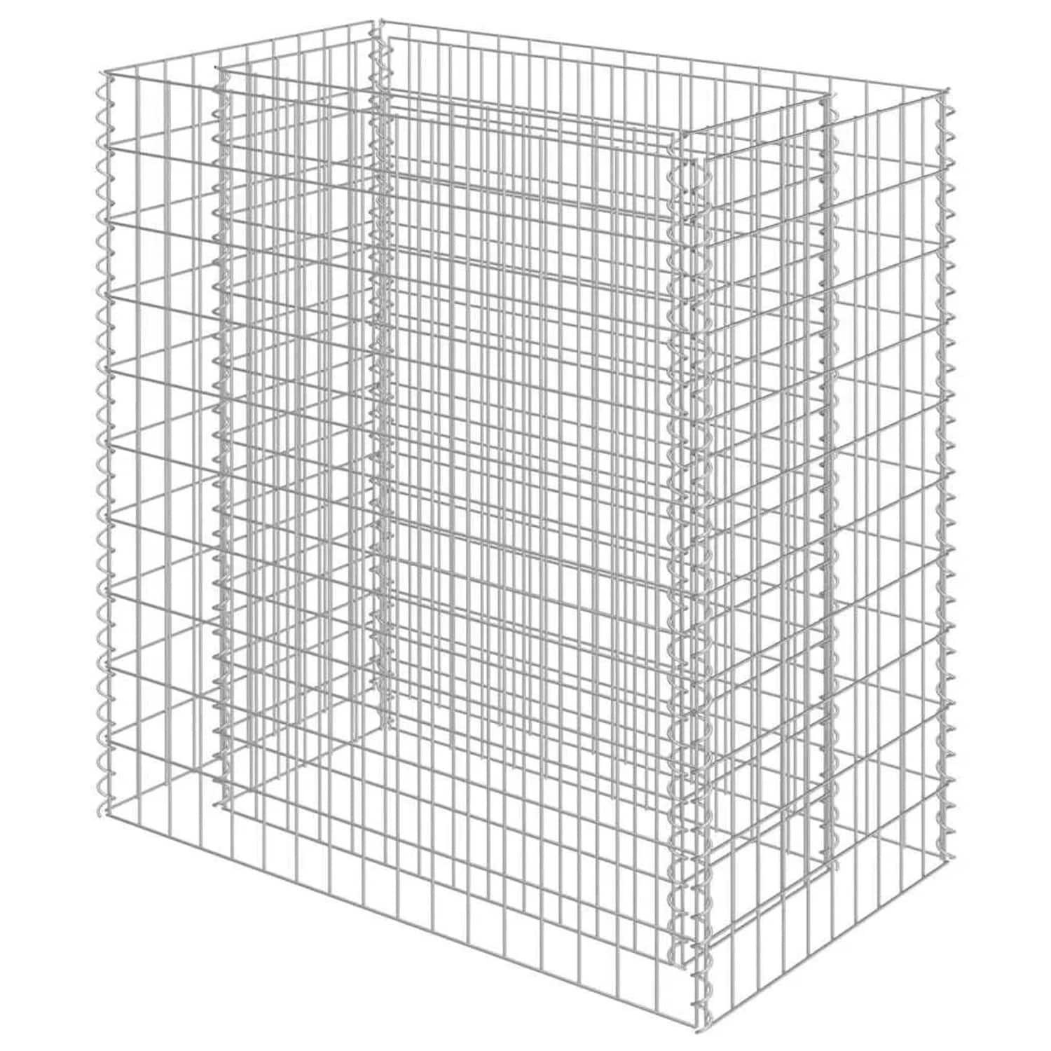 DELUKE Gabionen Hochbeet ROON Aus Stahl 90x50x100cm Steinkorb Gabionengitter Ziergabione Steingabione