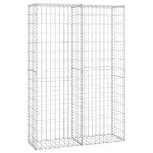 DELUKE Gabionensäule Steinsäule MISA Aus Stahl Für Außenbereich 150x100x30cm Steinkorb Gabionengitter Ziergabione Steingabione