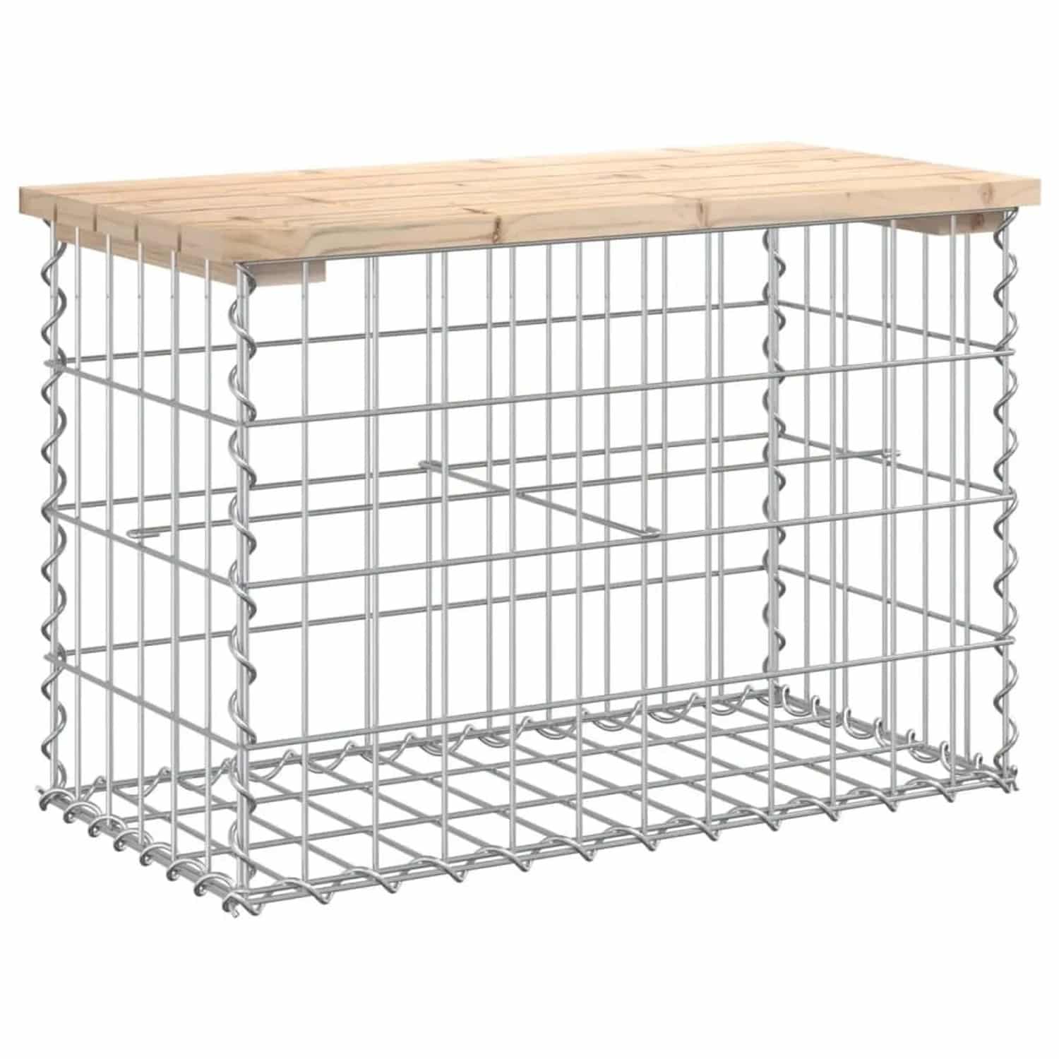 DELUKE Gartenbank Gabionen BIKS Aus Stahl 63x31