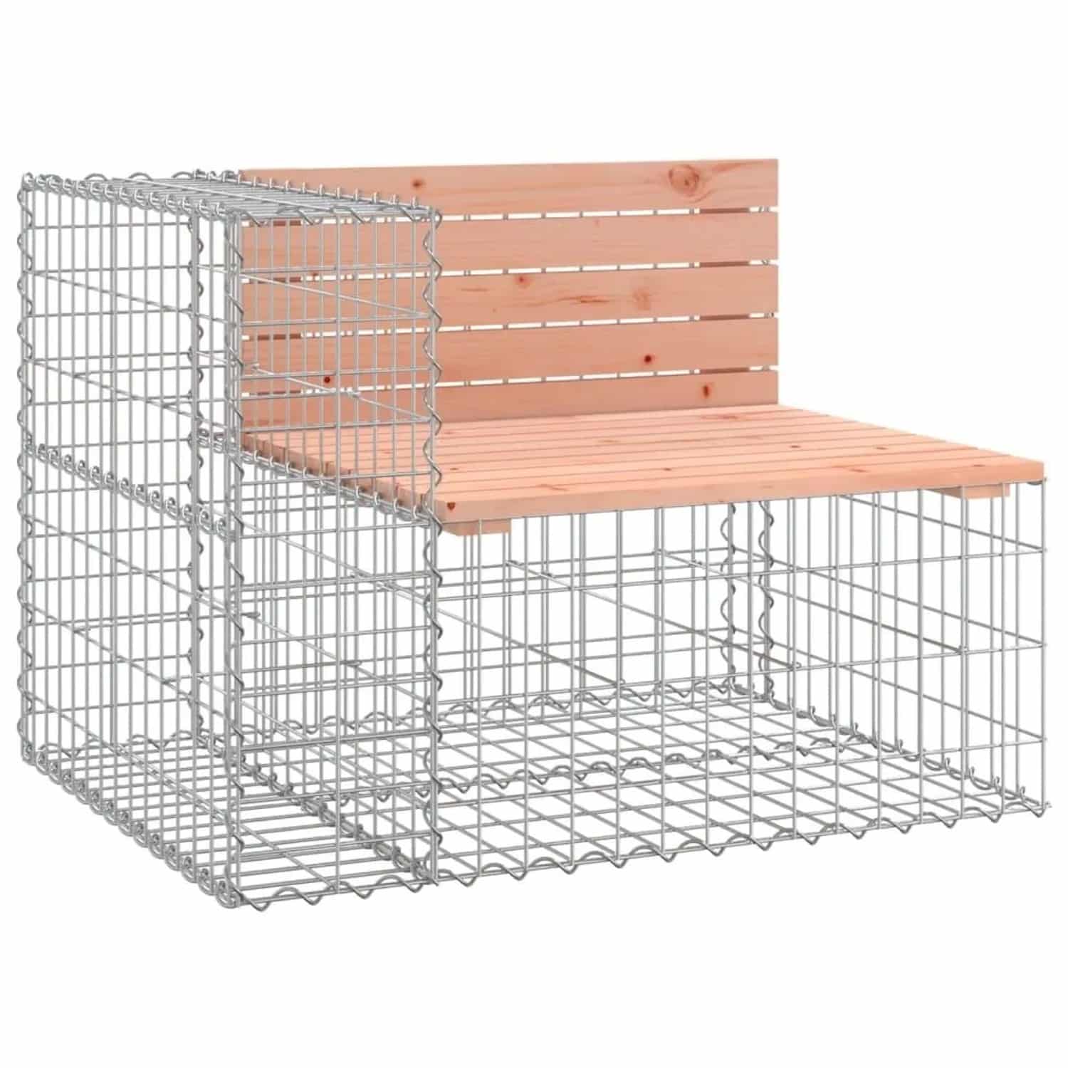 DELUKE Gartenbank Gabionen INO Aus Stahl 92x71x65
