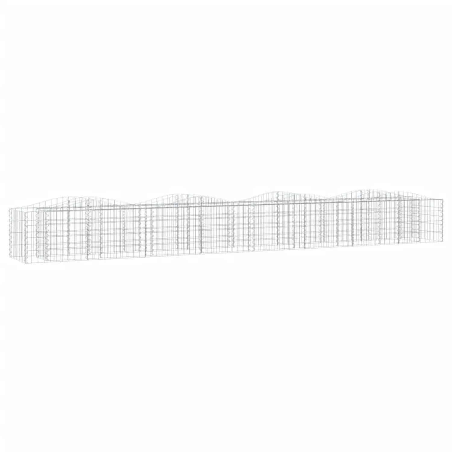 Furnicato Gabionen-hochbeet Mit Hochbogen 400x50x50 Cm Verzinktes Eisen