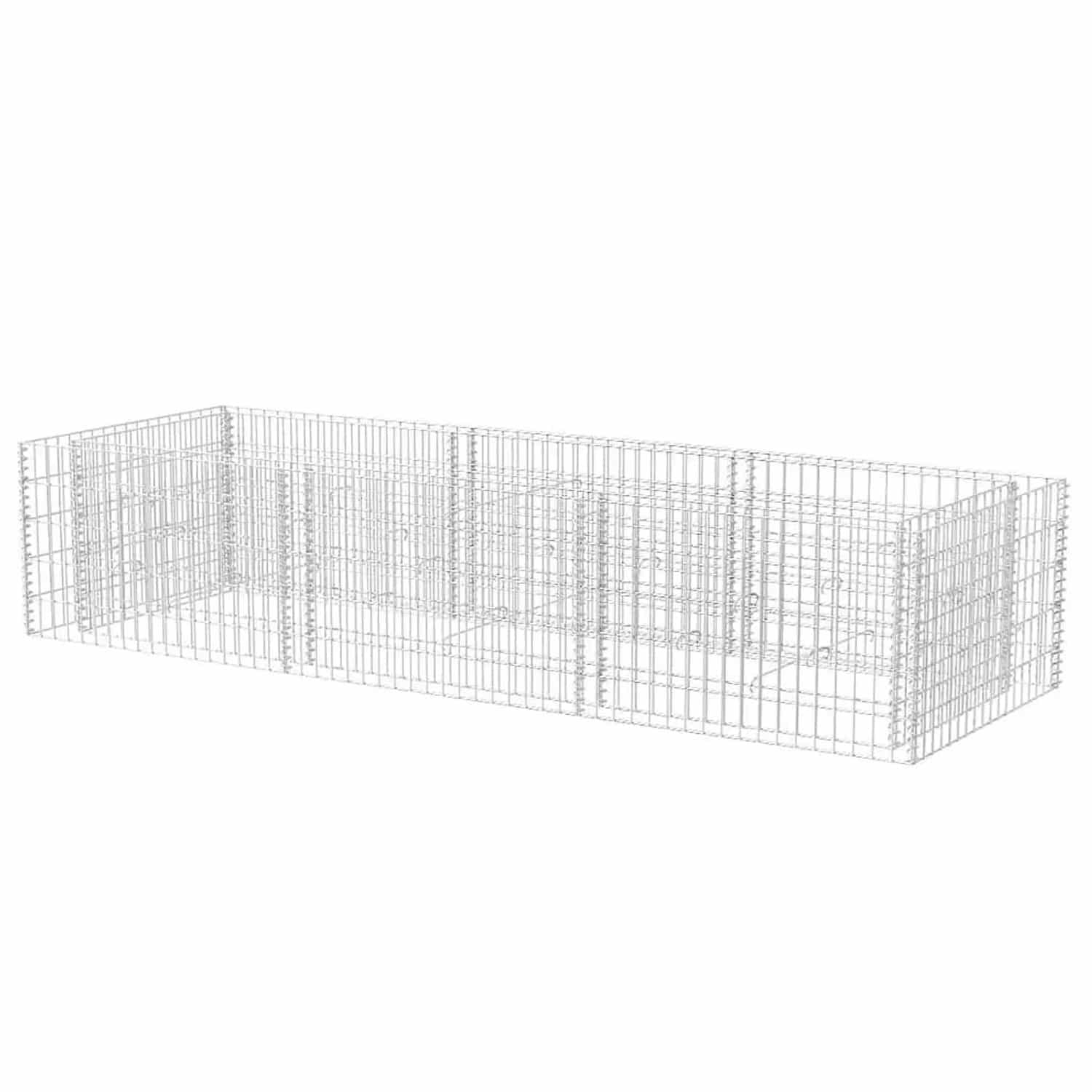 Furnicato Gabionen-hochbeet Stahl 270×90×50 Cm