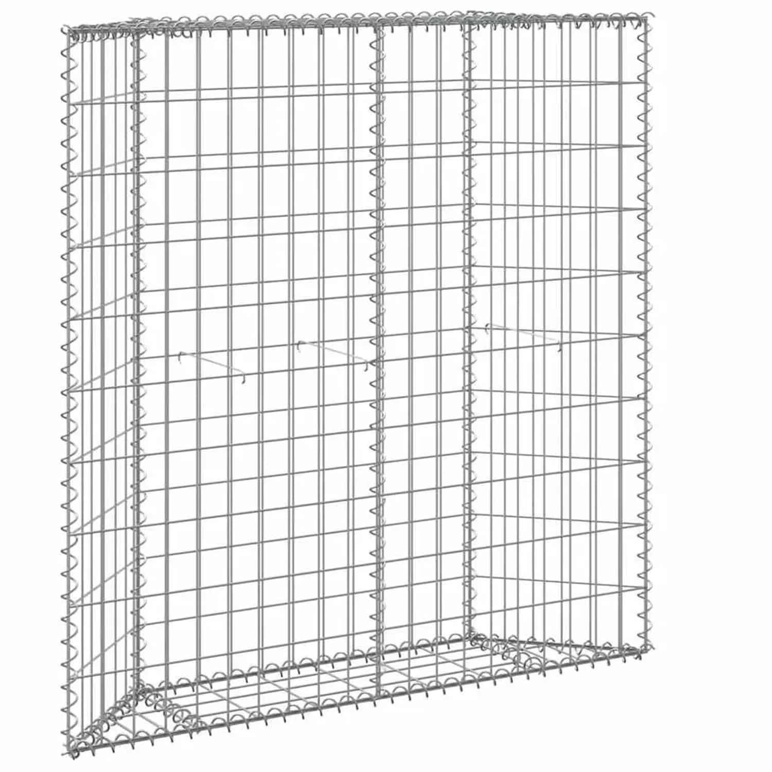 Furnicato Gabionen-hochbeet Trapezform Verzinkter Stahl 100x20x100 Cm