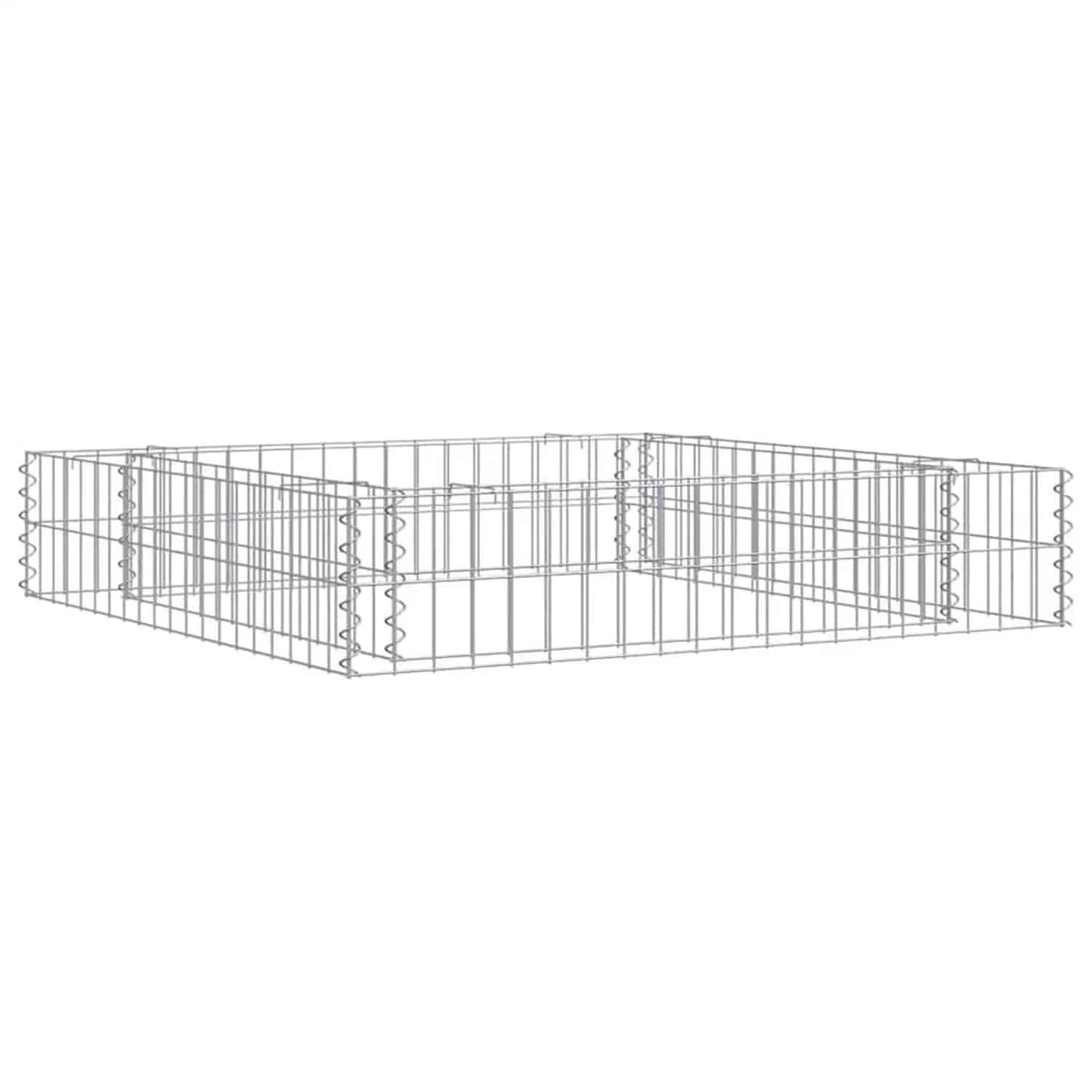 Furnicato Gabionen-hochbeet Verzinkter Stahl 100x100x20 Cm