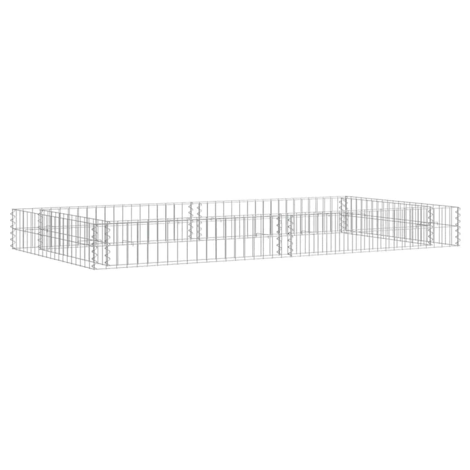 Furnicato Gabionen-hochbeet Verzinkter Stahl 200x100x20 Cm