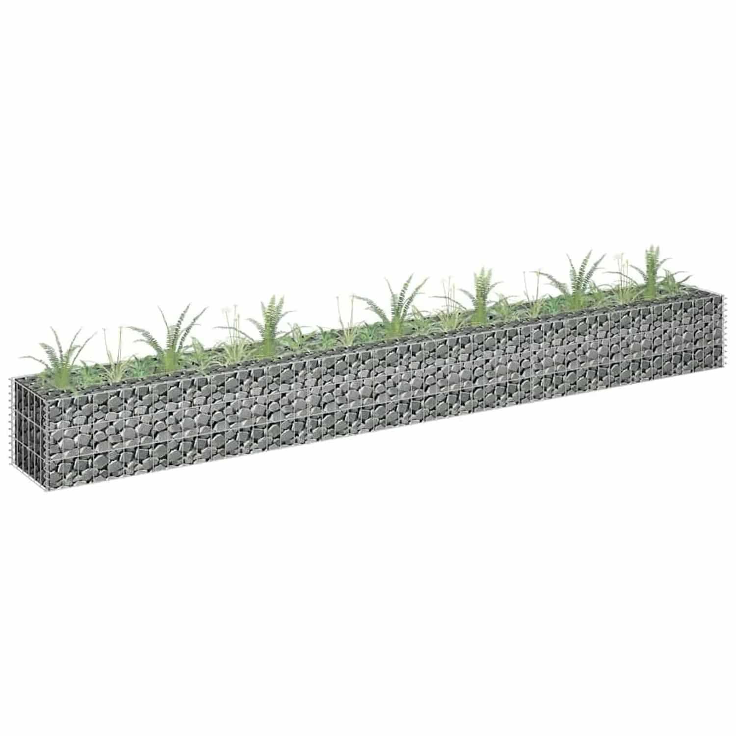 Furnicato Gabionen-hochbeet Verzinkter Stahl 270 X 30 X 30 Cm