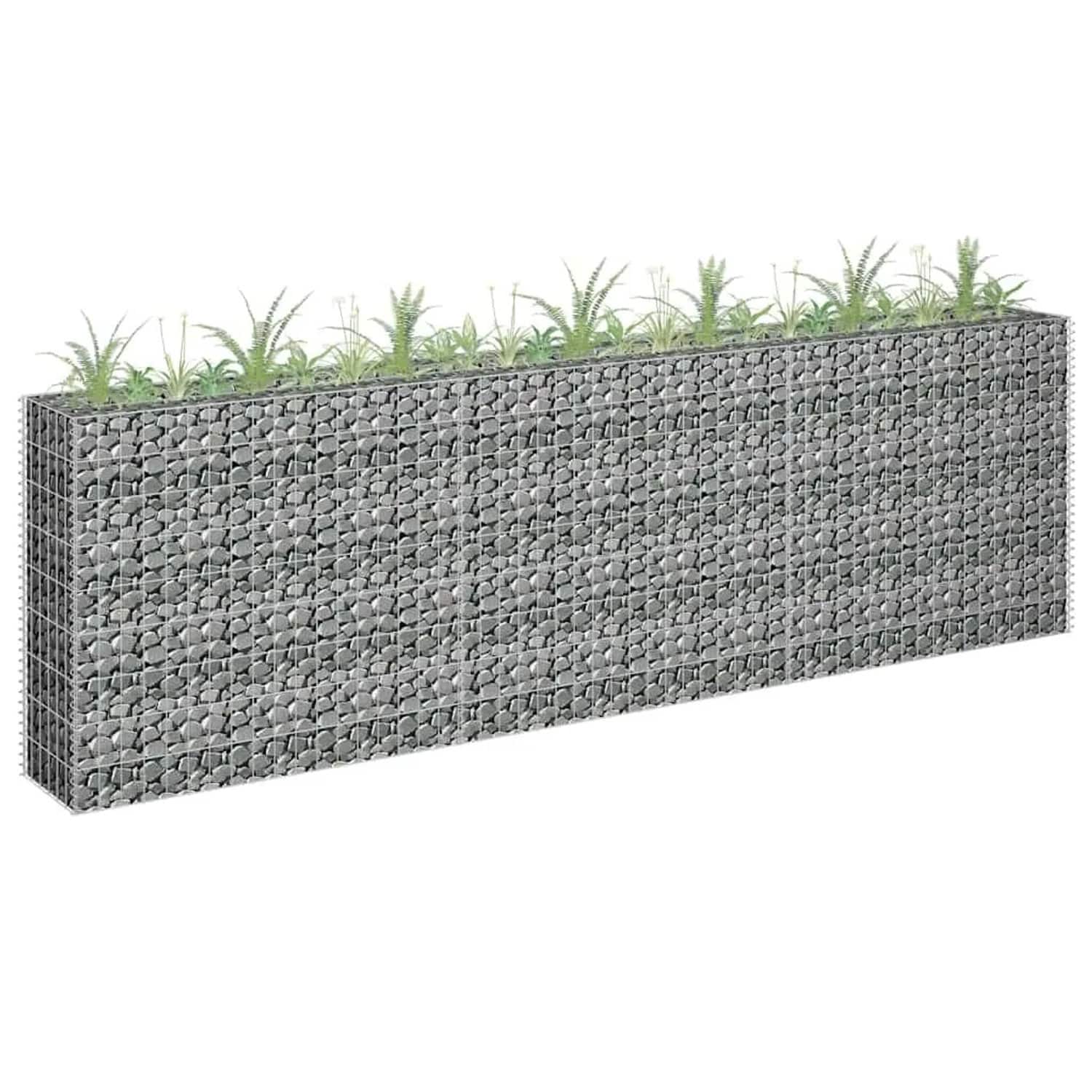 Furnicato Gabionen-hochbeet Verzinkter Stahl 270 X 30 X 90 Cm