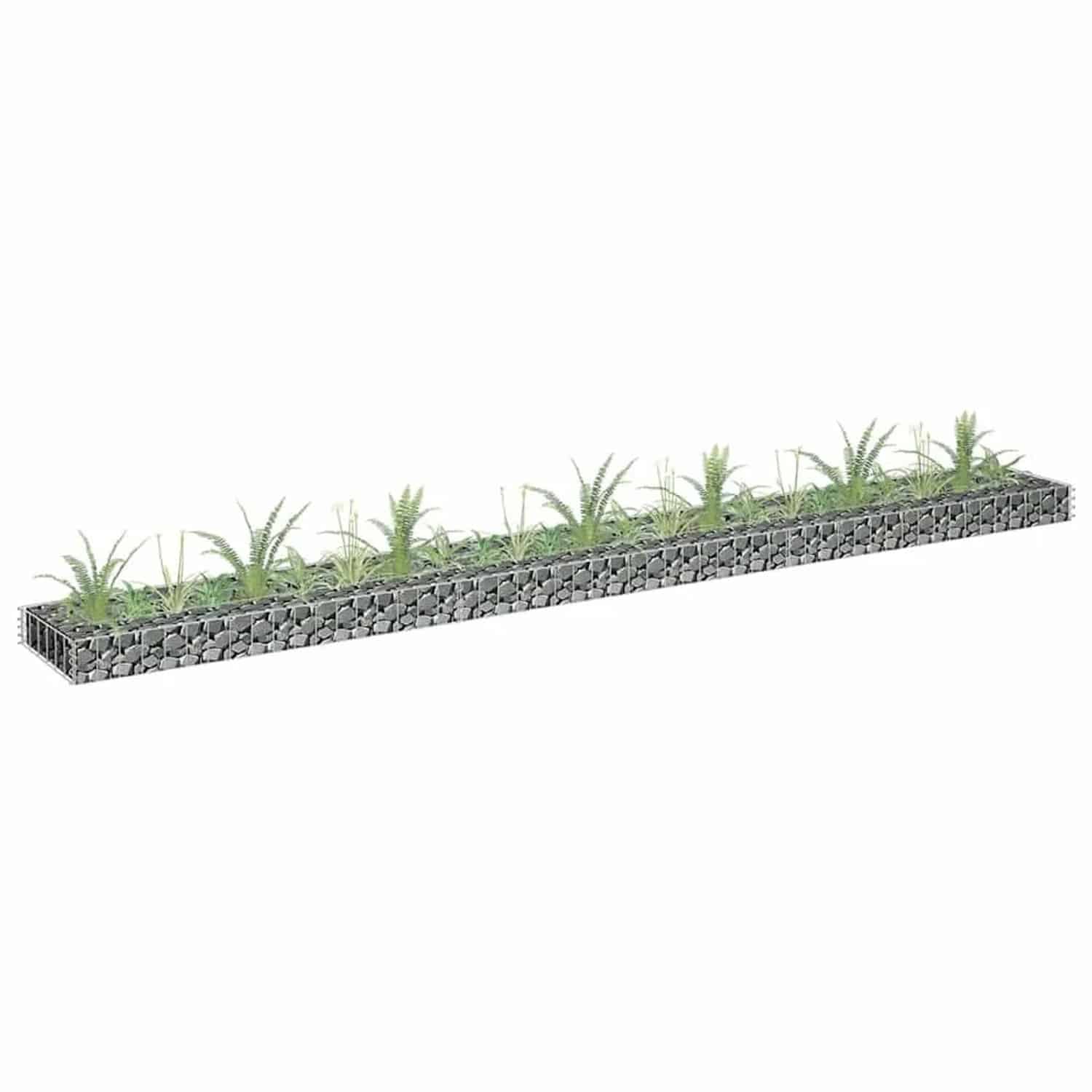Furnicato Gabionen-hochbeet Verzinkter Stahl 270x30x10 Cm