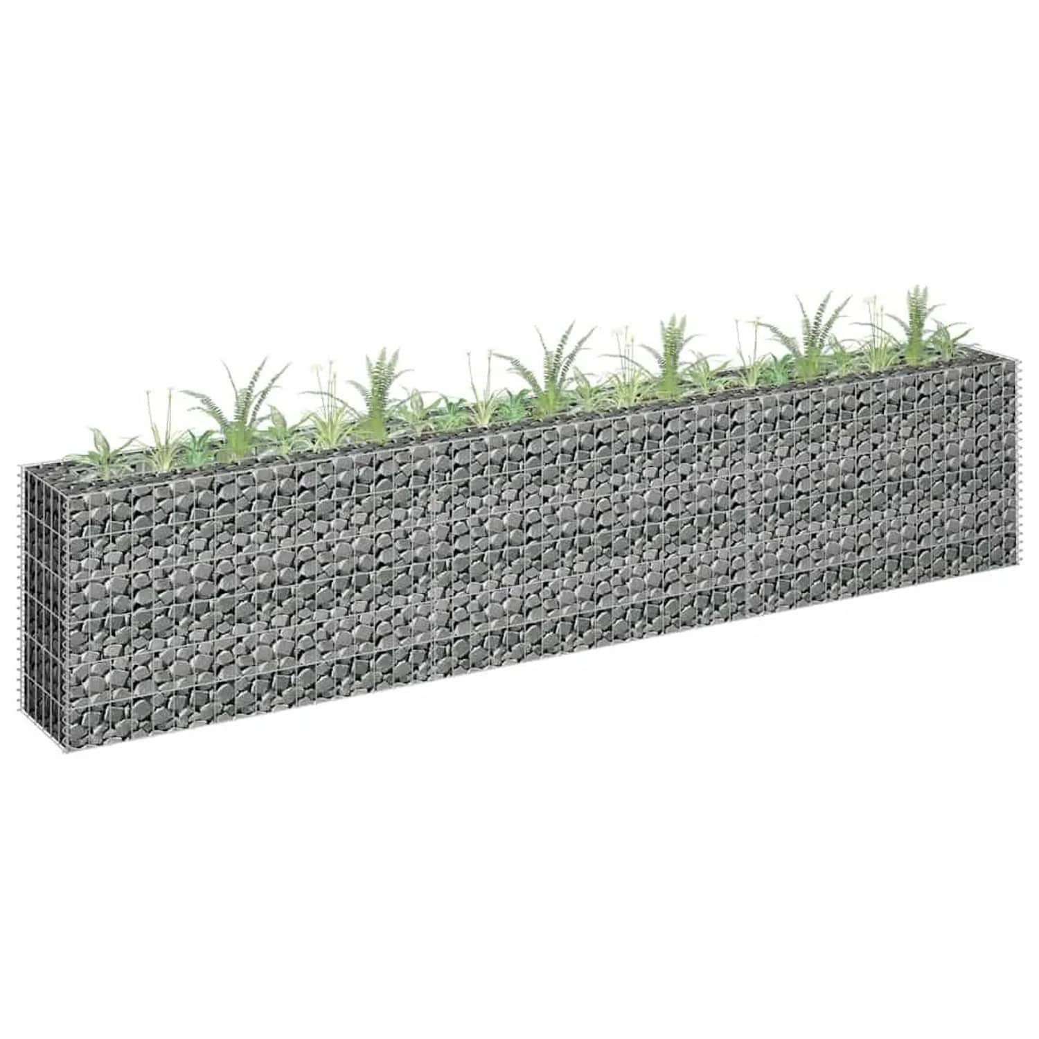 Furnicato Gabionen-hochbeet Verzinkter Stahl 270×30×60 Cm