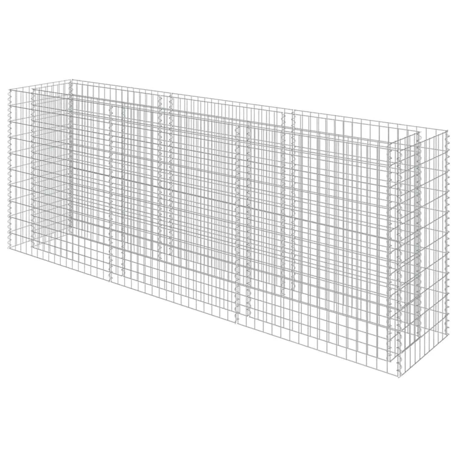 Furnicato Gabionen-hochbeet Verzinkter Stahl 270×50×100 Cm