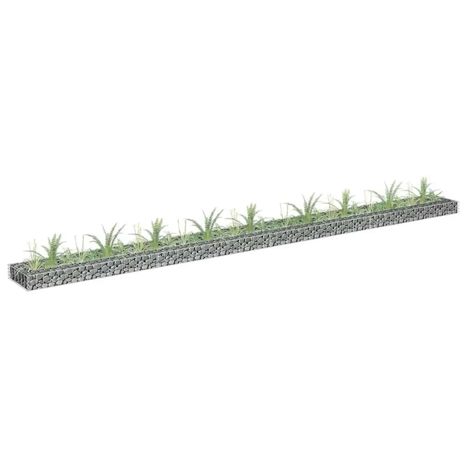 Furnicato Gabionen-hochbeet Verzinkter Stahl 360x30x10 Cm