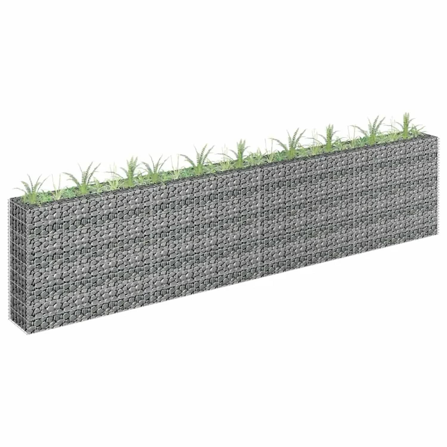 Furnicato Gabionen-hochbeet Verzinkter Stahl 360×30×90 Cm