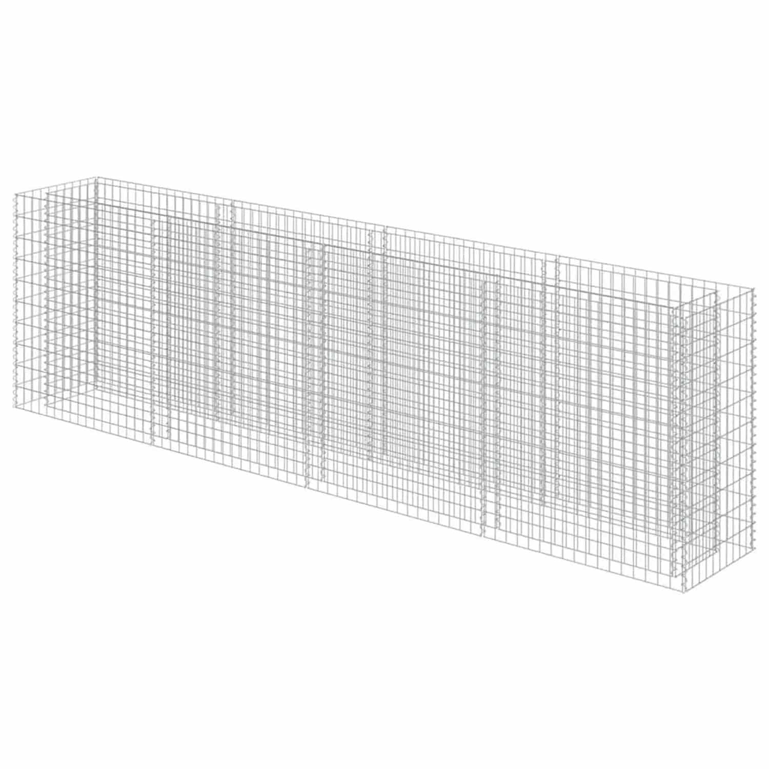 Furnicato Gabionen-hochbeet Verzinkter Stahl 360×50×100 Cm