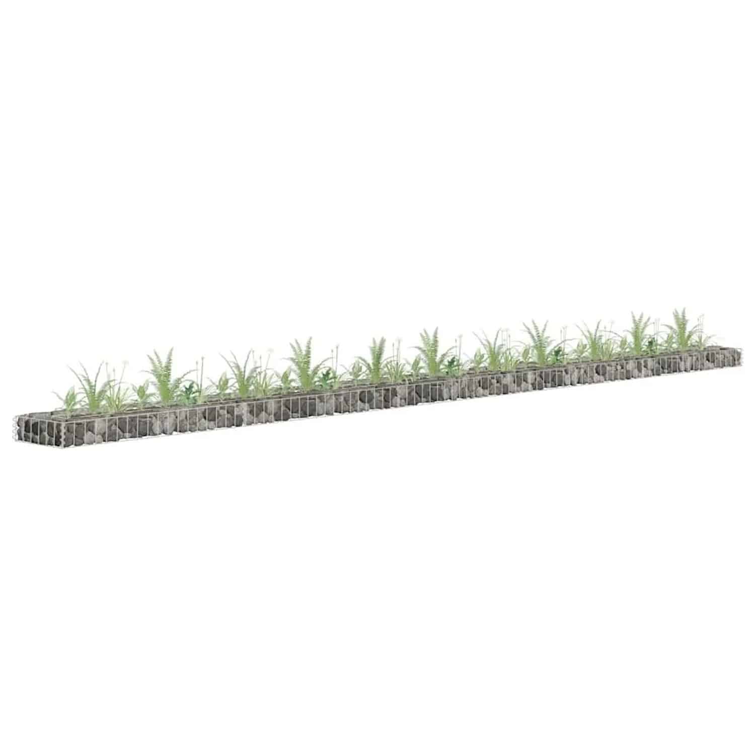 Furnicato Gabionen-hochbeet Verzinkter Stahl 450x30x10 Cm