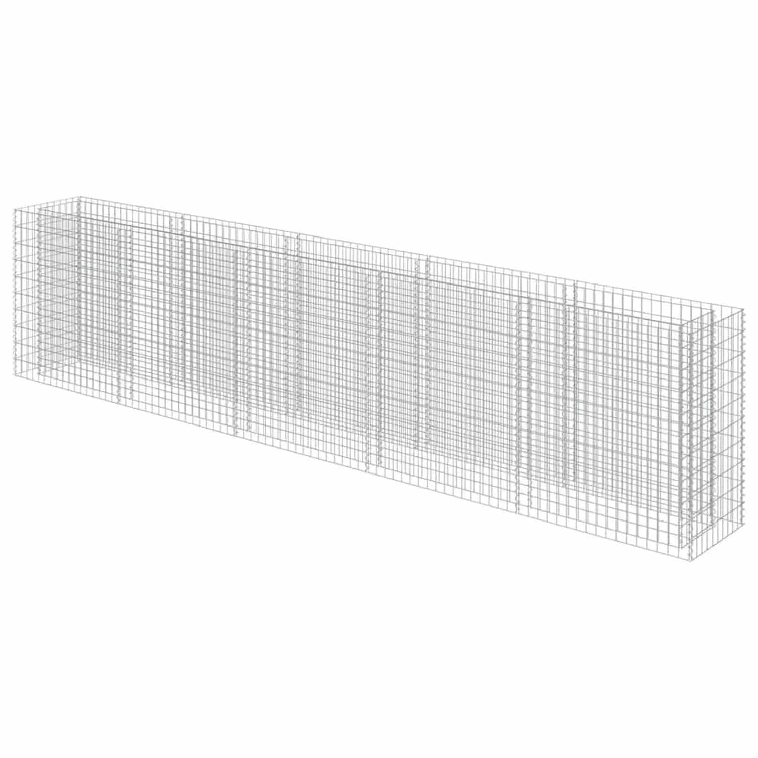 Furnicato Gabionen-hochbeet Verzinkter Stahl 450×50×100 Cm