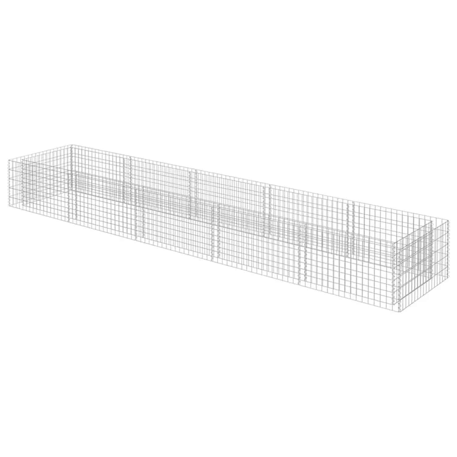 Furnicato Gabionen-hochbeet Verzinkter Stahl 450×90×50 Cm