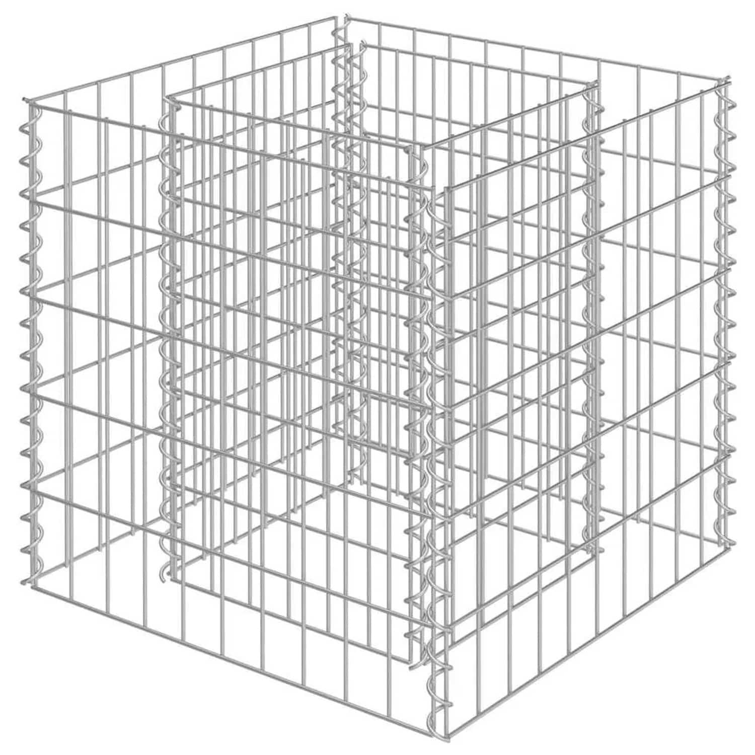 Furnicato Gabionen-hochbeet Verzinkter Stahl 50×50×50 Cm