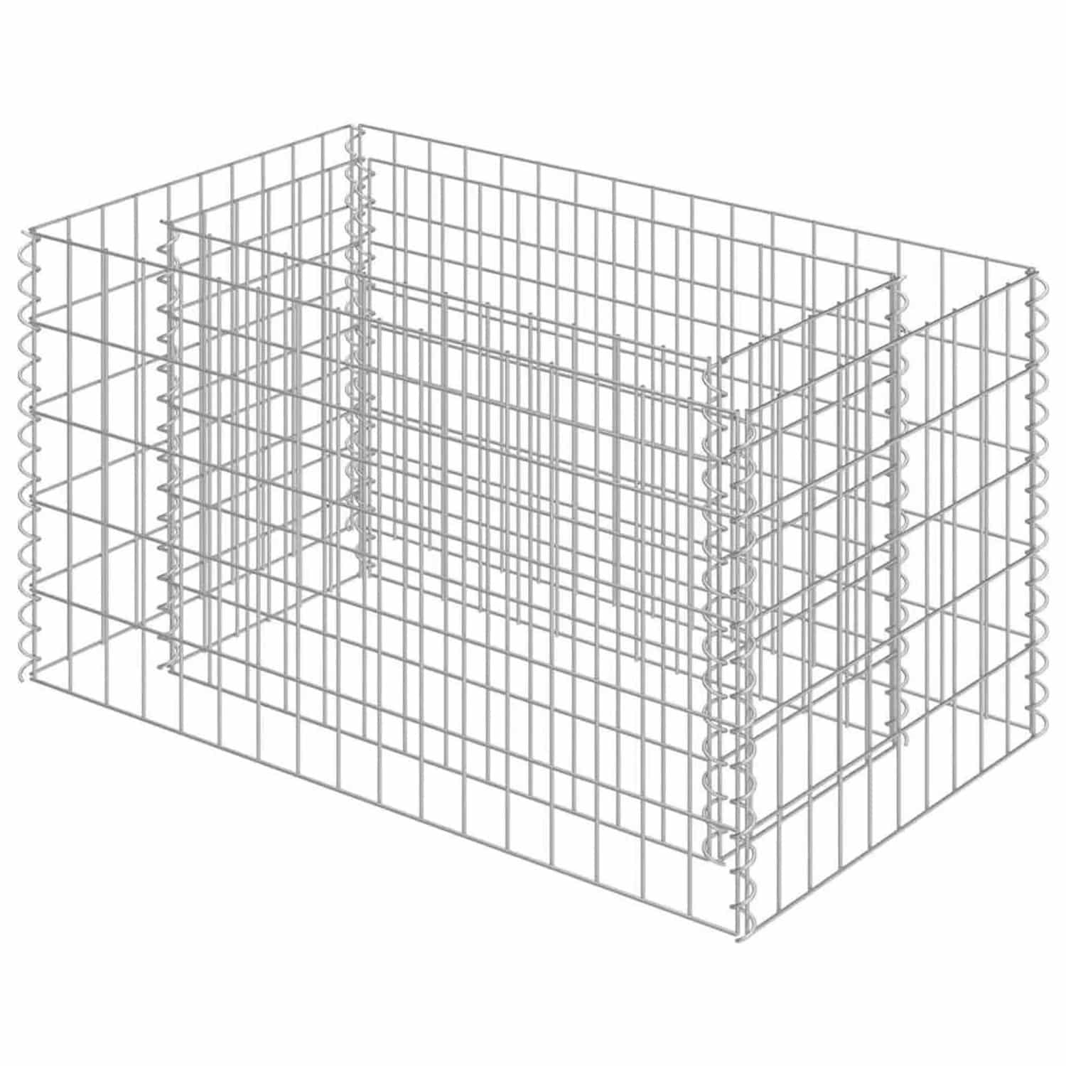 Furnicato Gabionen-hochbeet Verzinkter Stahl 90×50×50 Cm