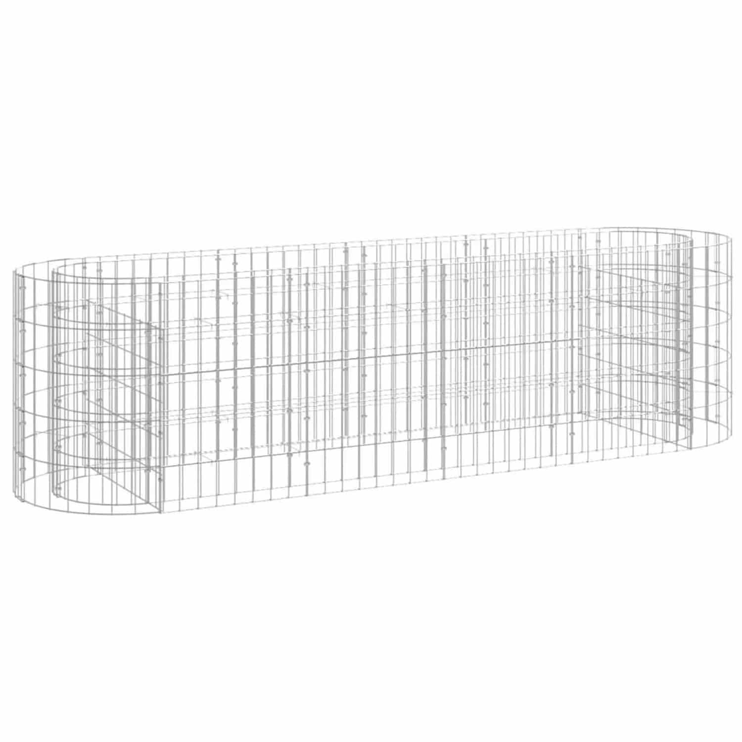 Furnicato Gabionen-hochbeet Verzinktes Eisen 190x50x50 Cm