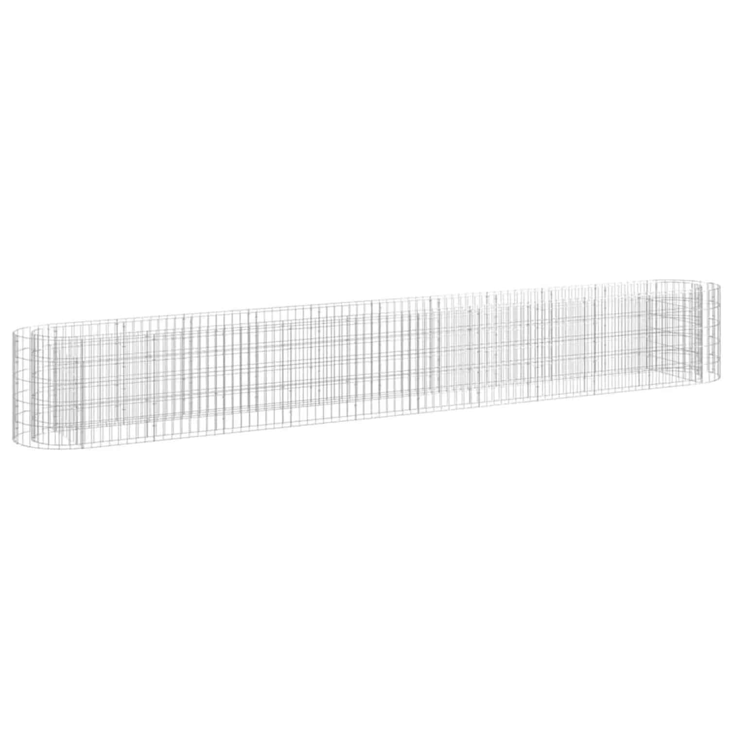 Furnicato Gabionen-hochbeet Verzinktes Eisen 400x50x50 Cm