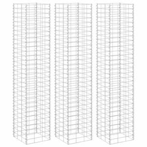 Furnicato Gabionen-hochbeete 3 Stk 30x30x150 Cm Eisen