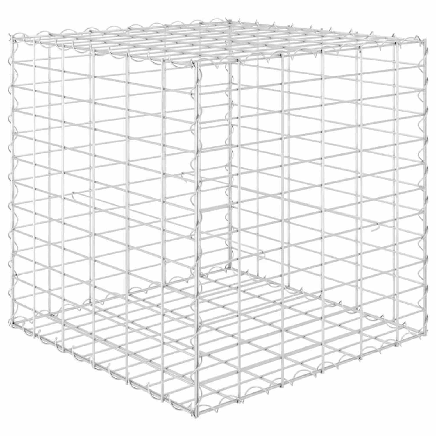Furnicato Würfel-gabionen-hochbeet Stahldraht 60x60x60 Cm