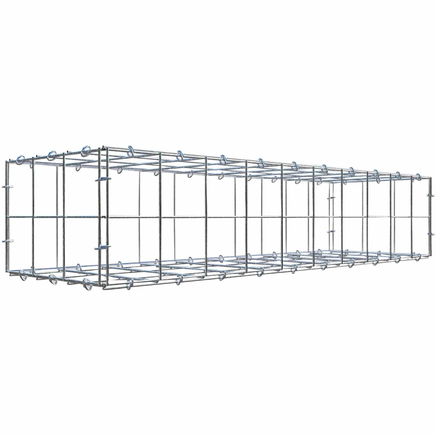 Gabiona C-Ring-Gabione 20 x 100 x 30 cm Maschenw 10 x 10 cm