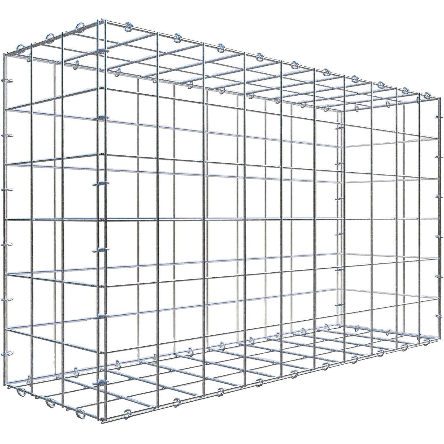 Gabiona C-Ring-Gabione 60 x 100 x 30 cm Maschenw 10 x 10 cm
