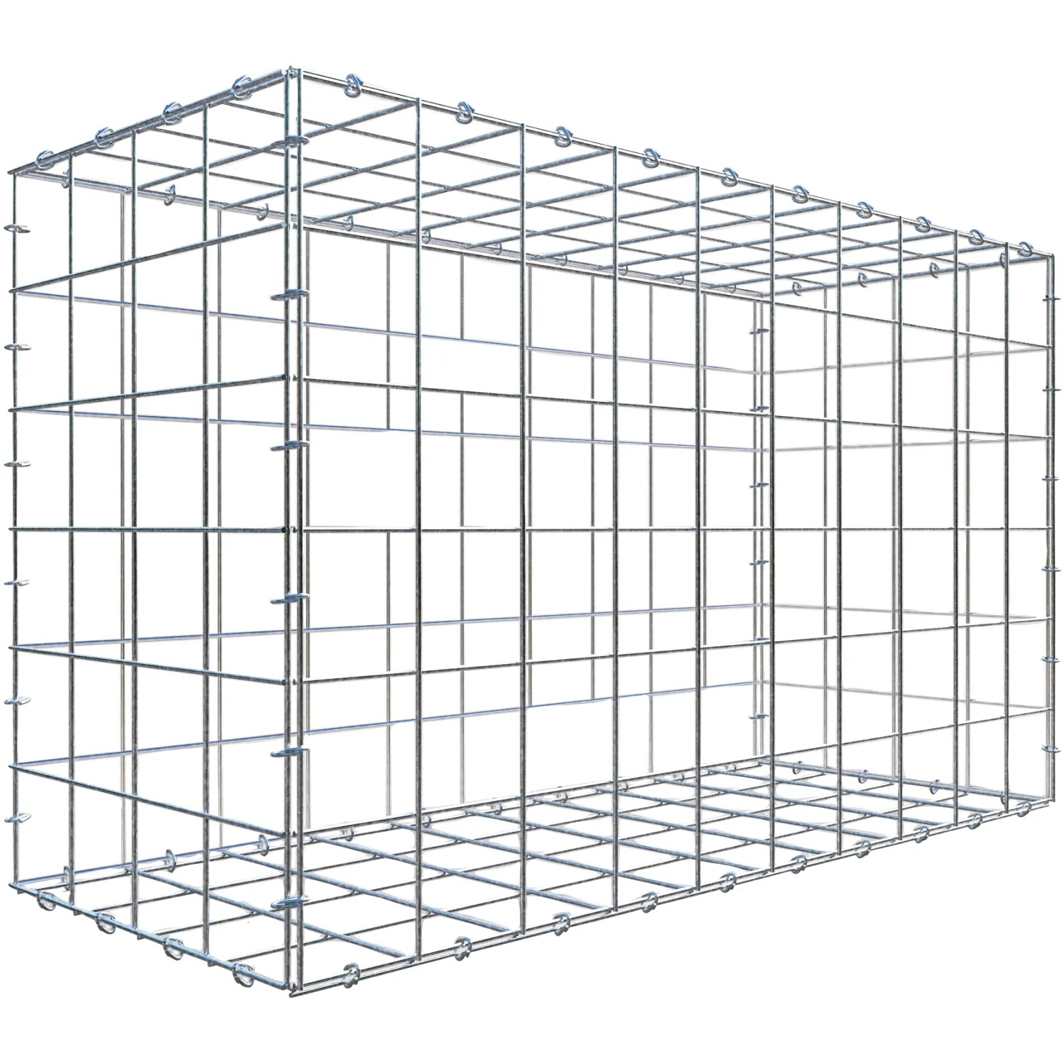 Gabiona C-Ring-Gabione 60 x 100 x 40 cm Maschenw 10 x 10 cm