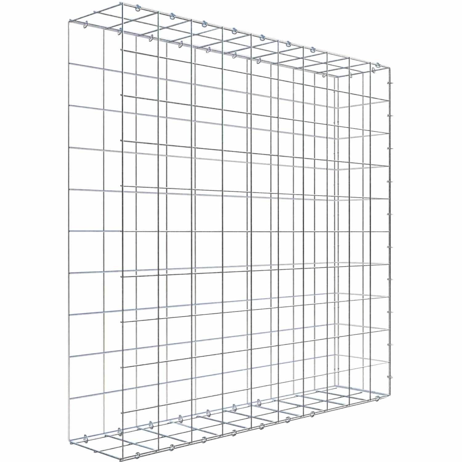 Gabiona C-Ring-Gabione-Anbaukorb Typ 2 100 x 100 x 20 cm Maschenw 10 x 10 cm