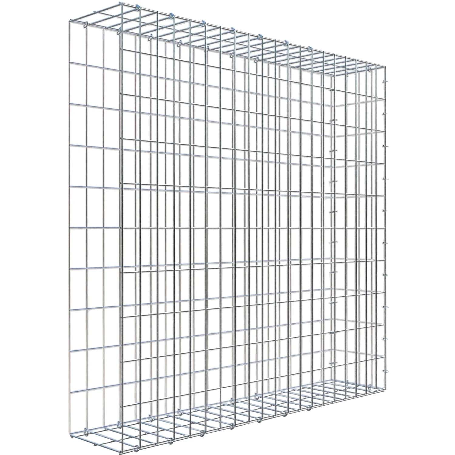 Gabiona C-Ring-Gabione-Anbaukorb Typ 2 100 x 100 x 20 cm Maschenw 5 x 10 cm