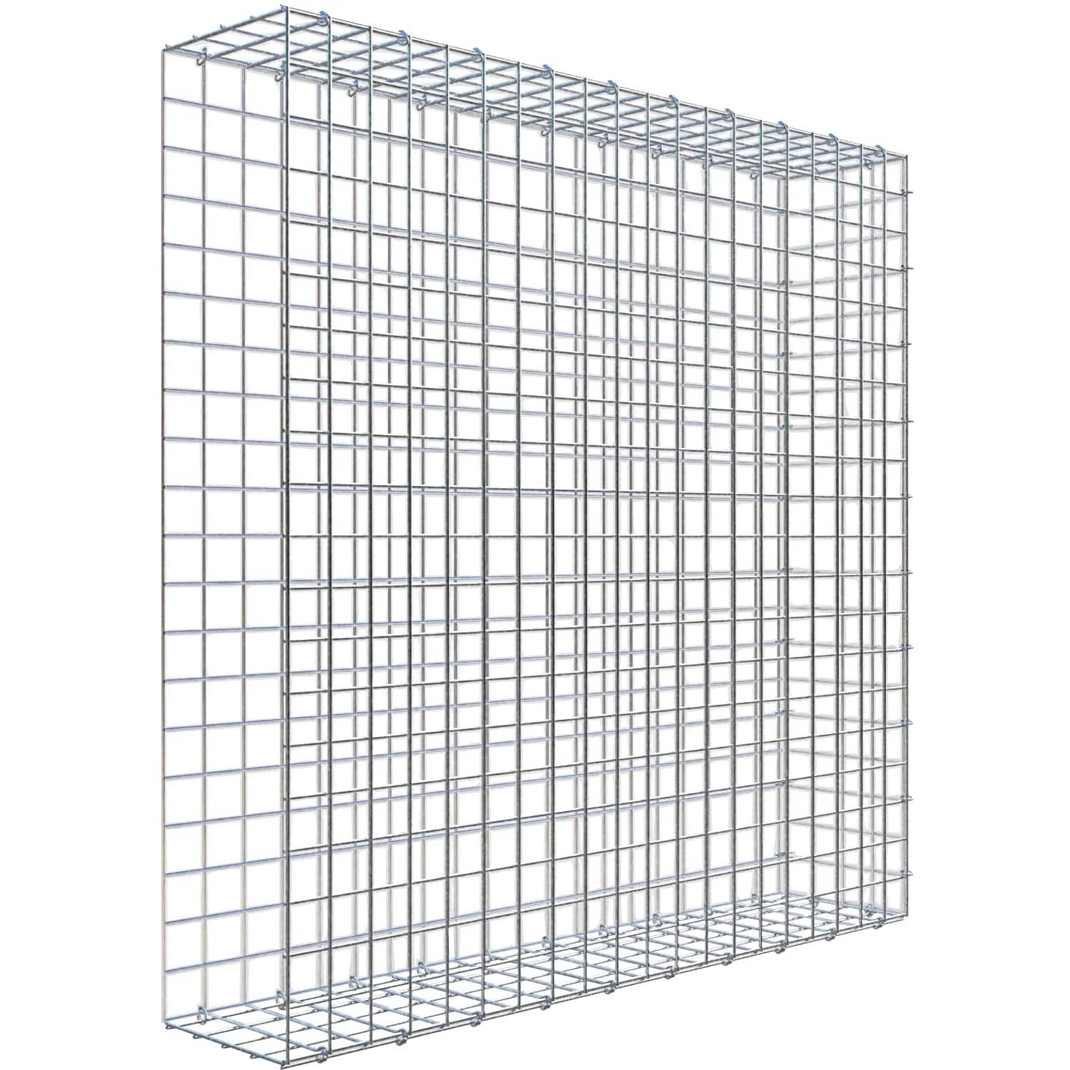 Gabiona C-Ring-Gabione-Anbaukorb Typ 2 100 x 100 x 20 cm Maschenw 5 x 5 cm