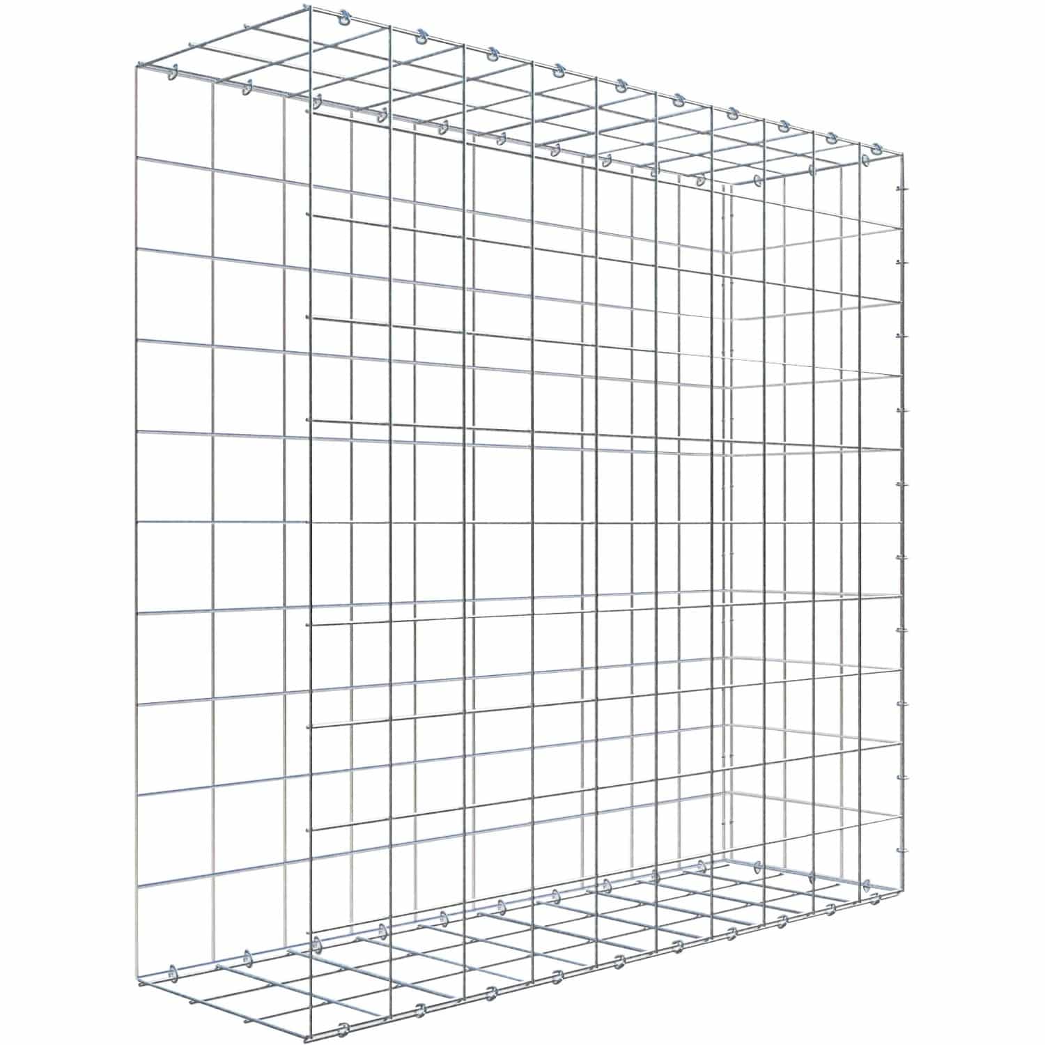 Gabiona C-Ring-Gabione-Anbaukorb Typ 2 100 x 100 x 30 cm Maschenw 10 x 10 cm
