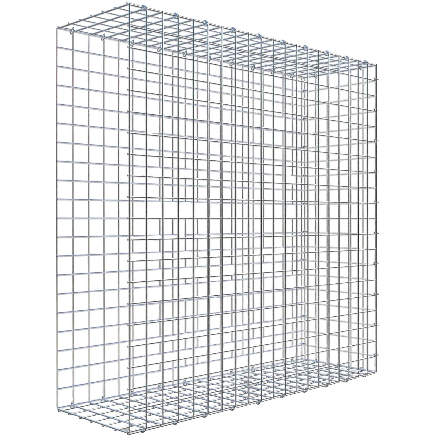 Gabiona C-Ring-Gabione-Anbaukorb Typ 2 100 x 100 x 30 cm Maschenw 5 x 5 cm