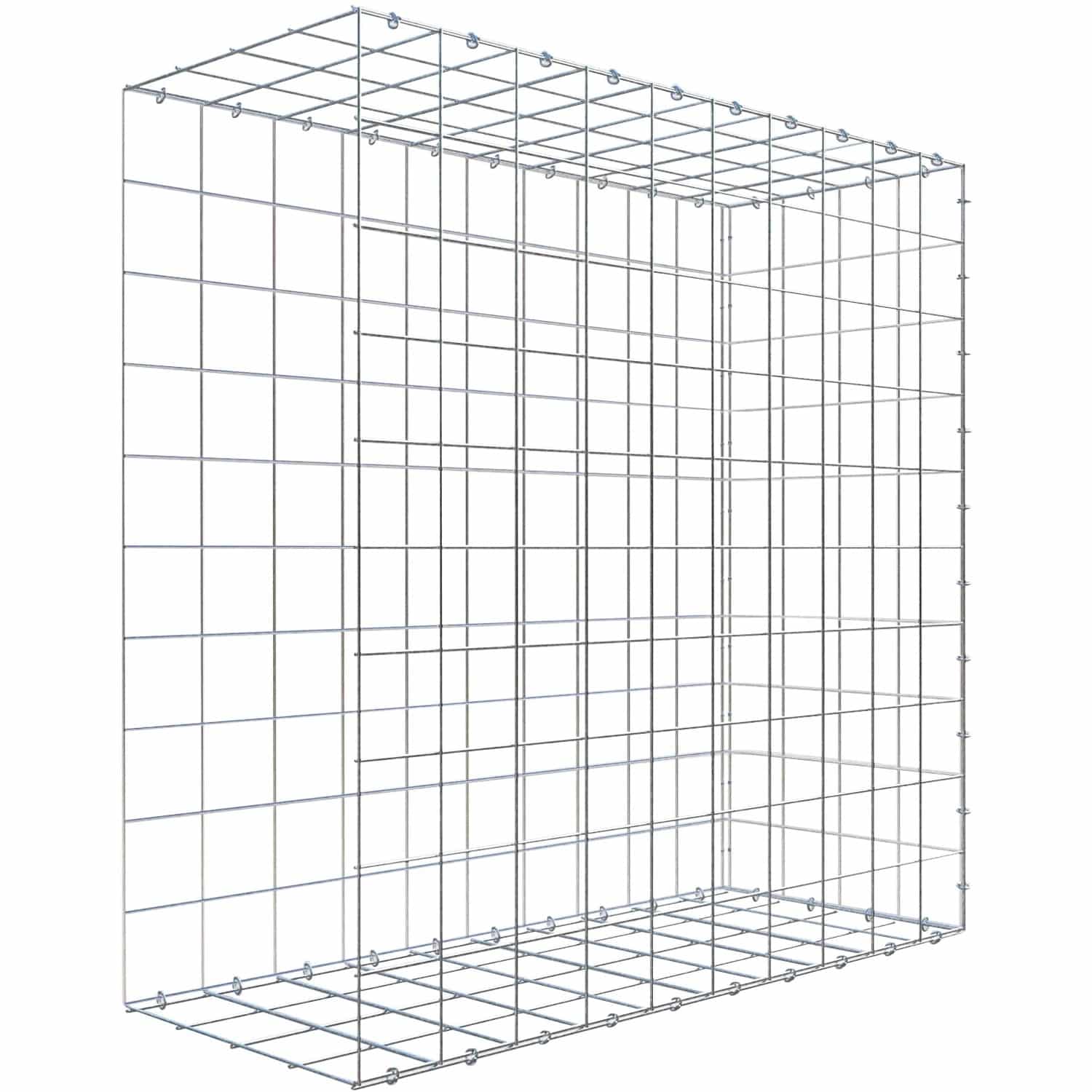 Gabiona C-Ring-Gabione-Anbaukorb Typ 2 100 x 100 x 40 cm Maschenw 10 x 10 cm