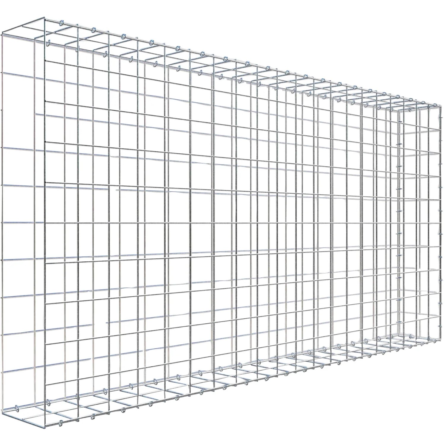 Gabiona C-Ring-Gabione-Anbaukorb Typ 2 100 x 200 x 20 cm Maschenw 10 x 10 cm