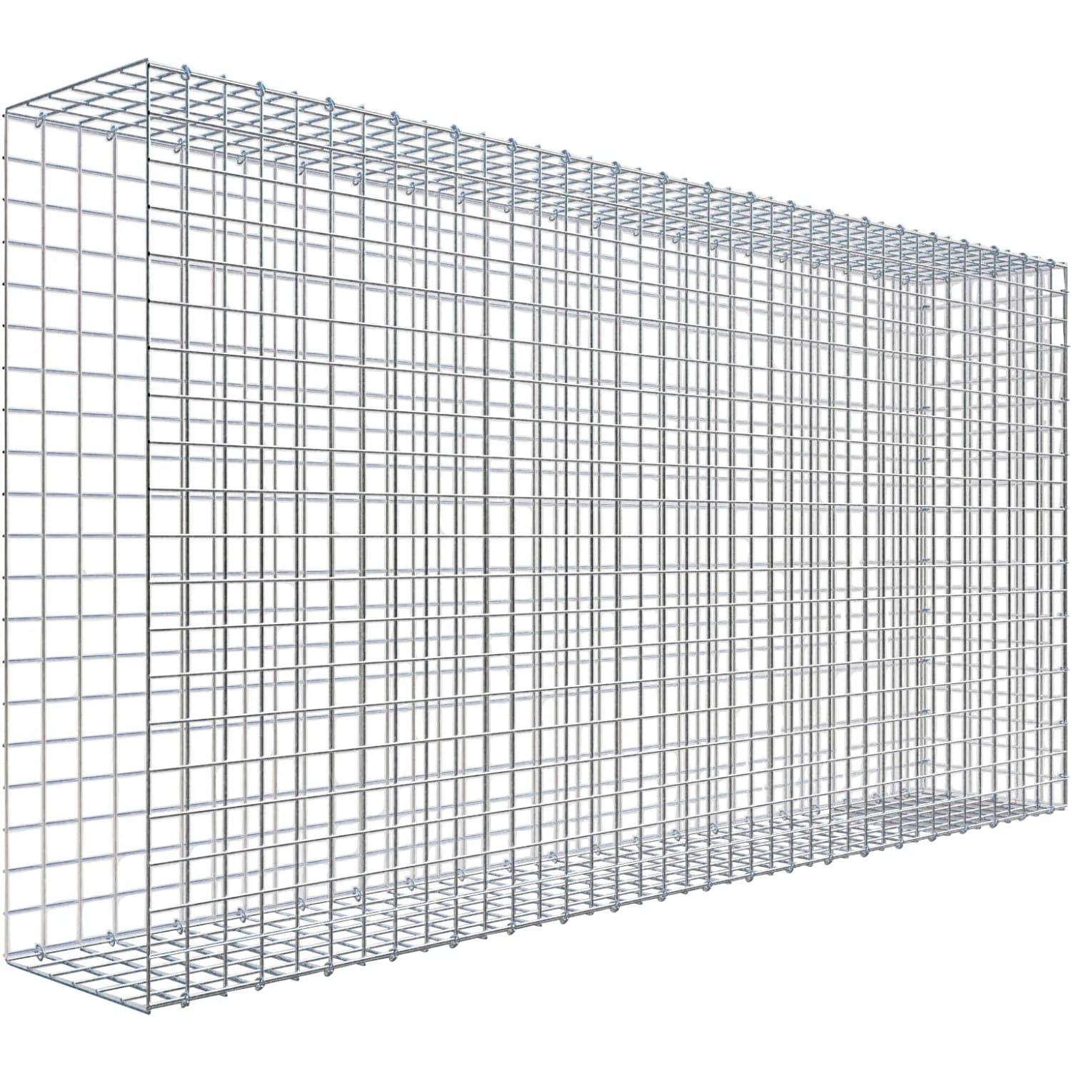 Gabiona C-Ring-Gabione-Anbaukorb Typ 2 100 x 200 x 30 cm Maschenw 5 x 5 cm