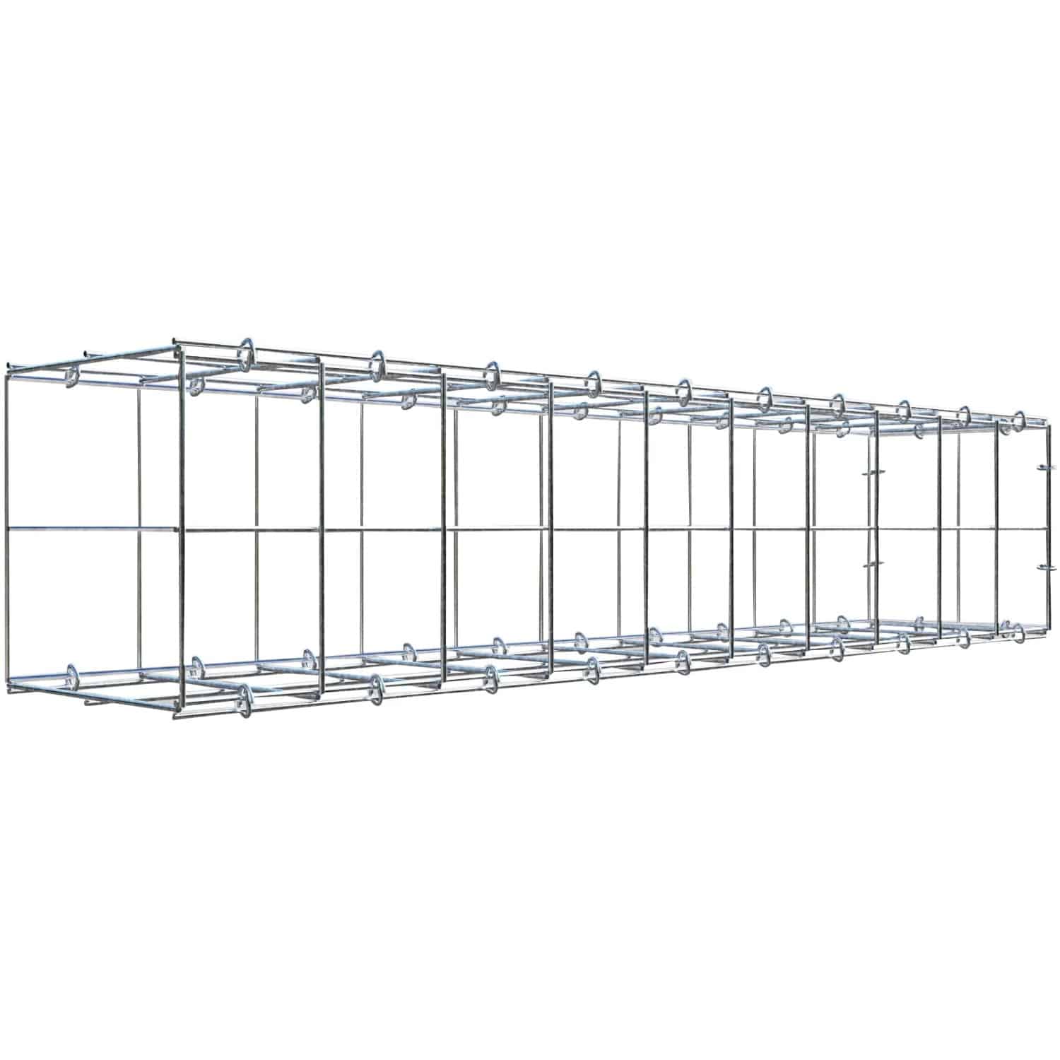 Gabiona C-Ring-Gabione-Anbaukorb Typ 2 20 x 100 x 20 cm Maschenw 10 x 10 cm