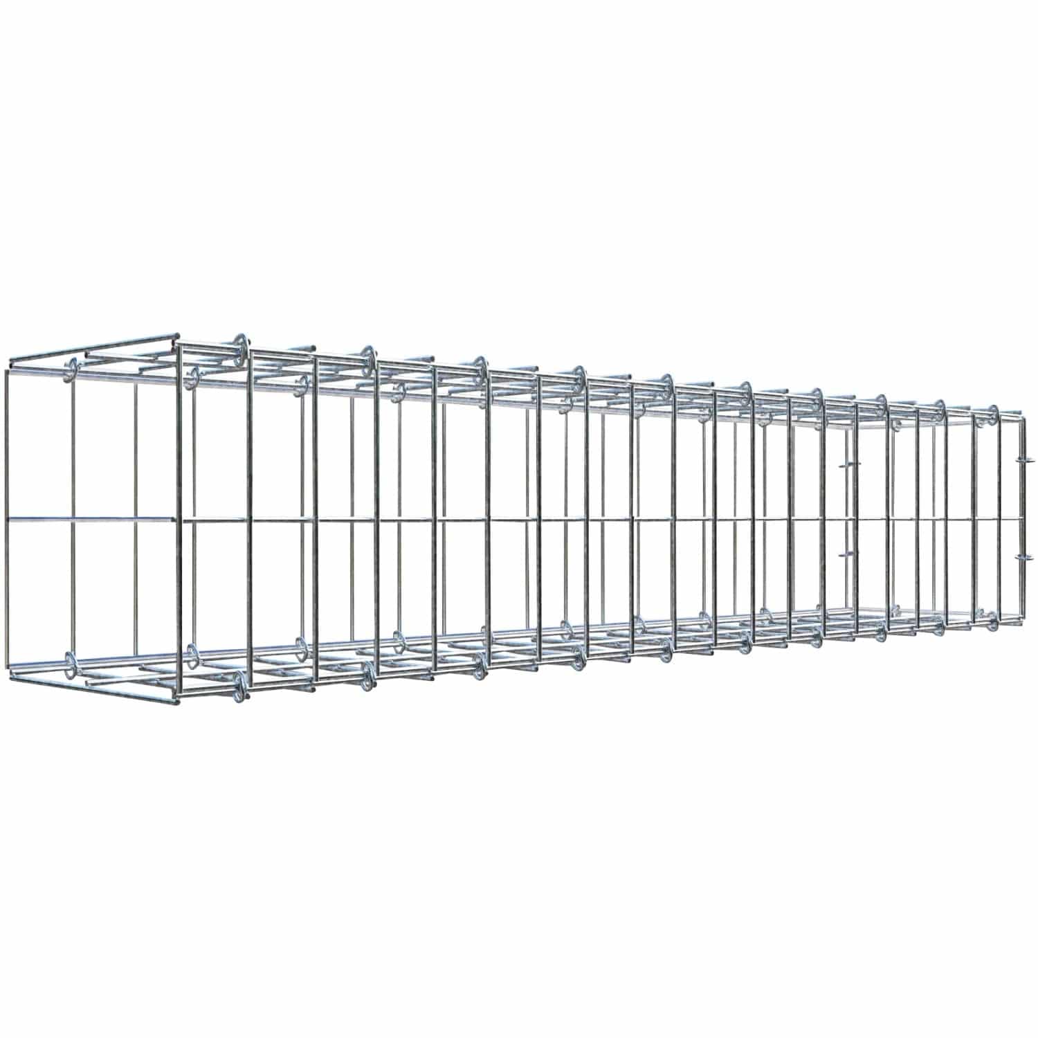 Gabiona C-Ring-Gabione-Anbaukorb Typ 2 20 x 100 x 20 cm Maschenw 5 x 10 cm