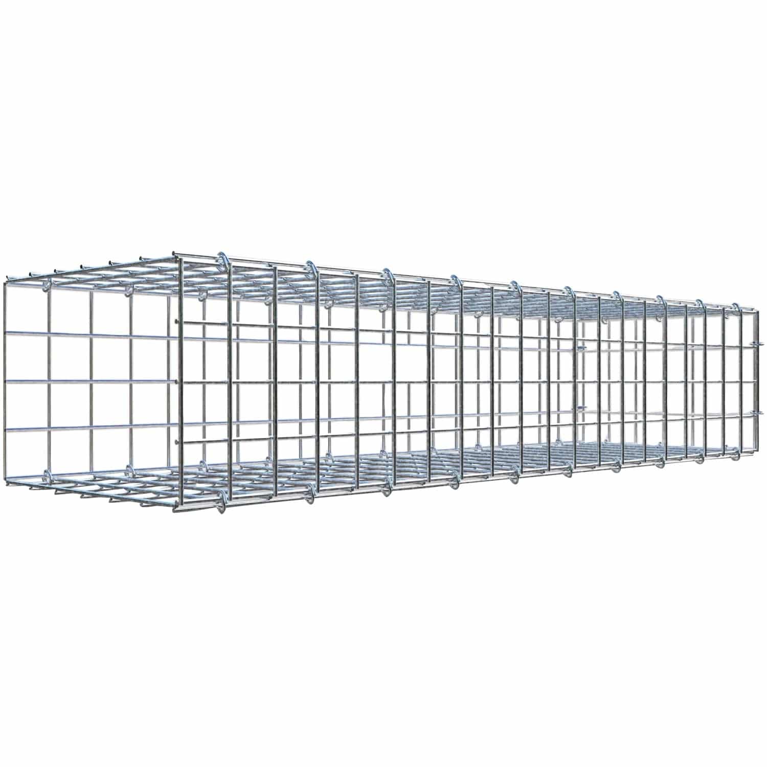 Gabiona C-Ring-Gabione-Anbaukorb Typ 2 20 x 100 x 30 cm Maschenw 5 x 5 cm