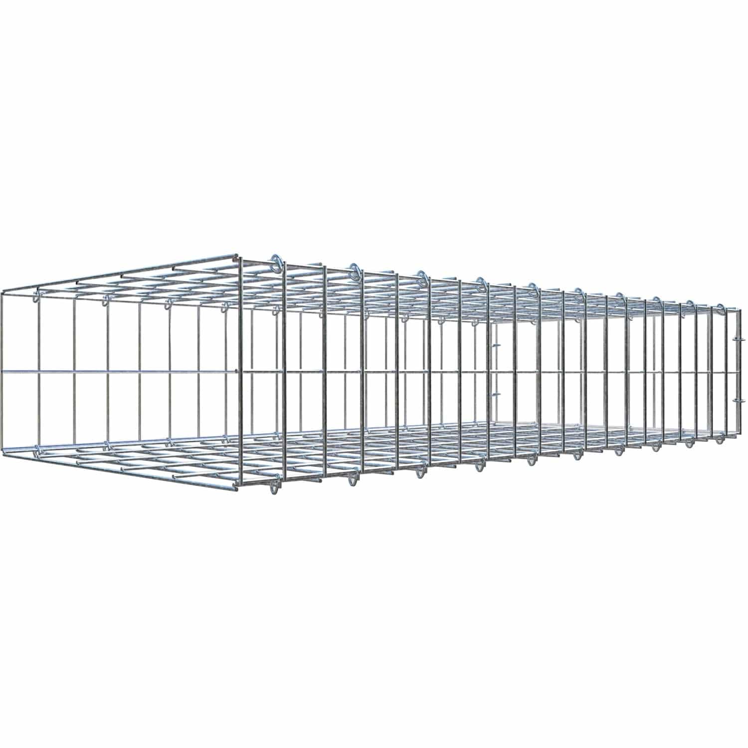 Gabiona C-Ring-Gabione-Anbaukorb Typ 2 20 x 100 x 50 cm Maschenw 5 x 10 cm