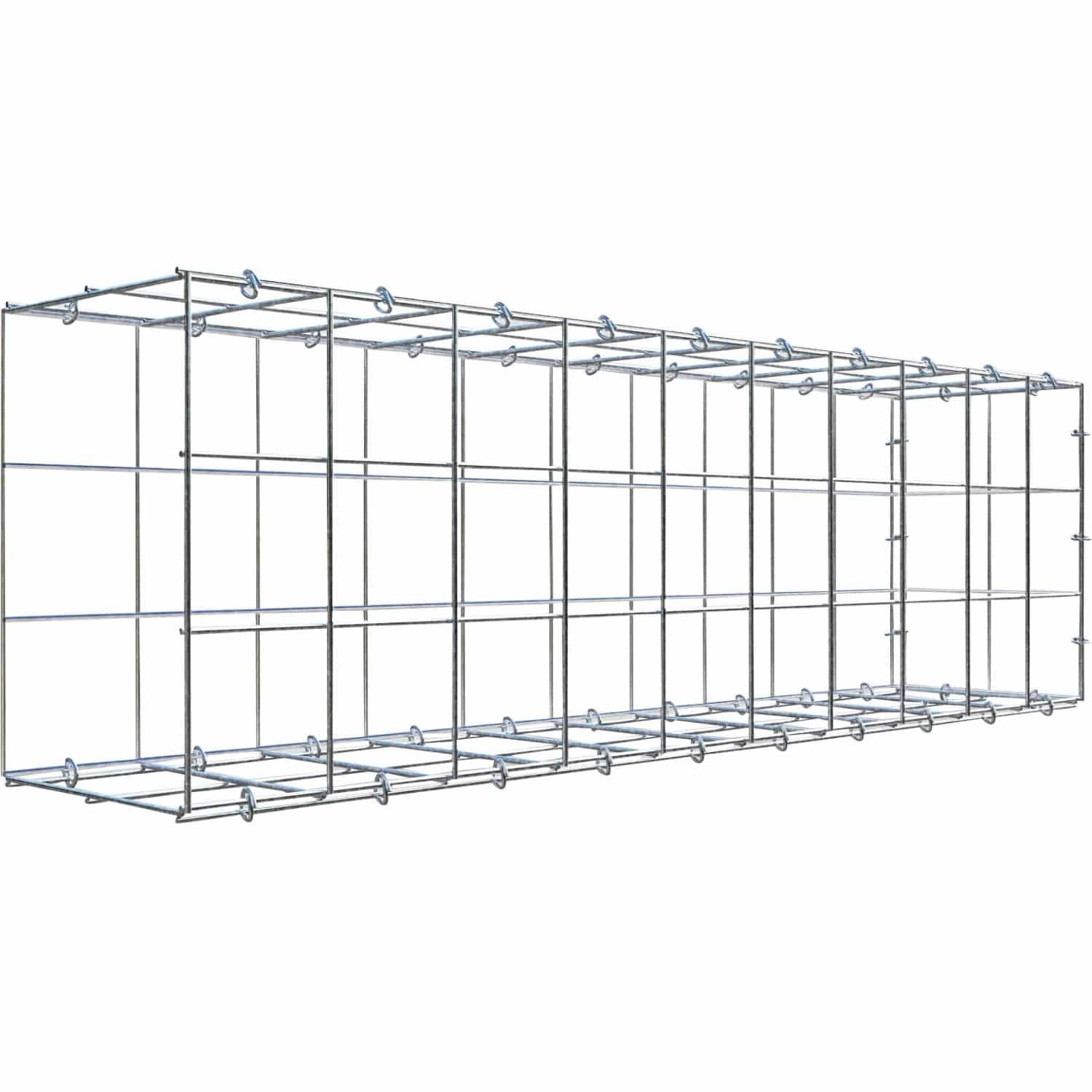 Gabiona C-Ring-Gabione-Anbaukorb Typ 2 30 x 100 x 20 cm Maschenw 10 x 10 cm