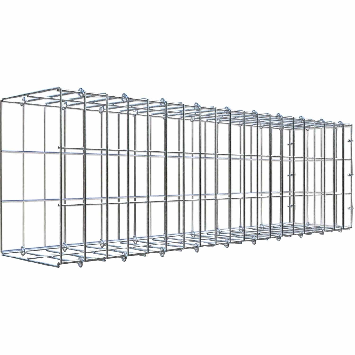 Gabiona C-Ring-Gabione-Anbaukorb Typ 2 30 x 100 x 20 cm Maschenw 5 x 10 cm