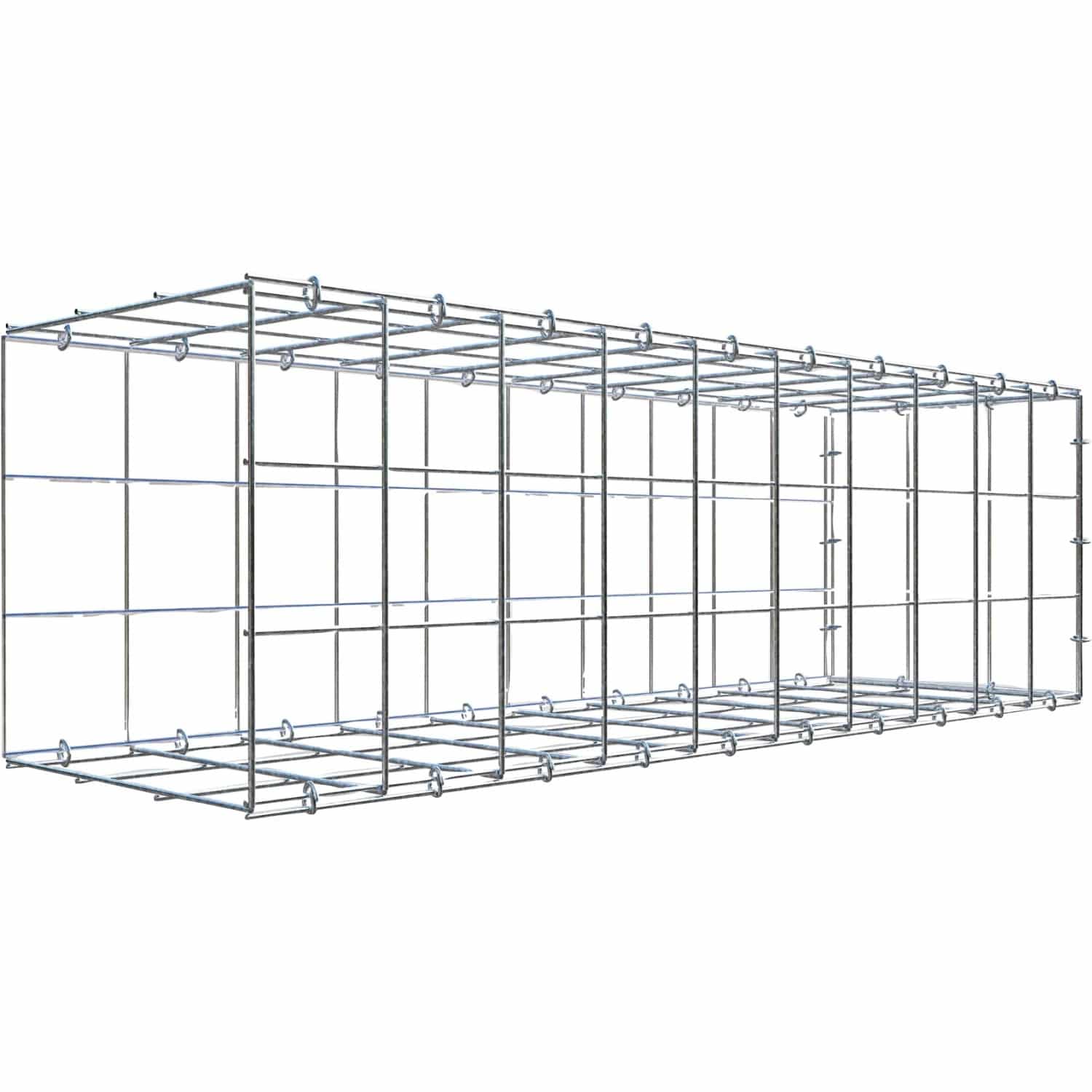 Gabiona C-Ring-Gabione-Anbaukorb Typ 2 30 x 100 x 30 cm Maschenw 10 x 10 cm