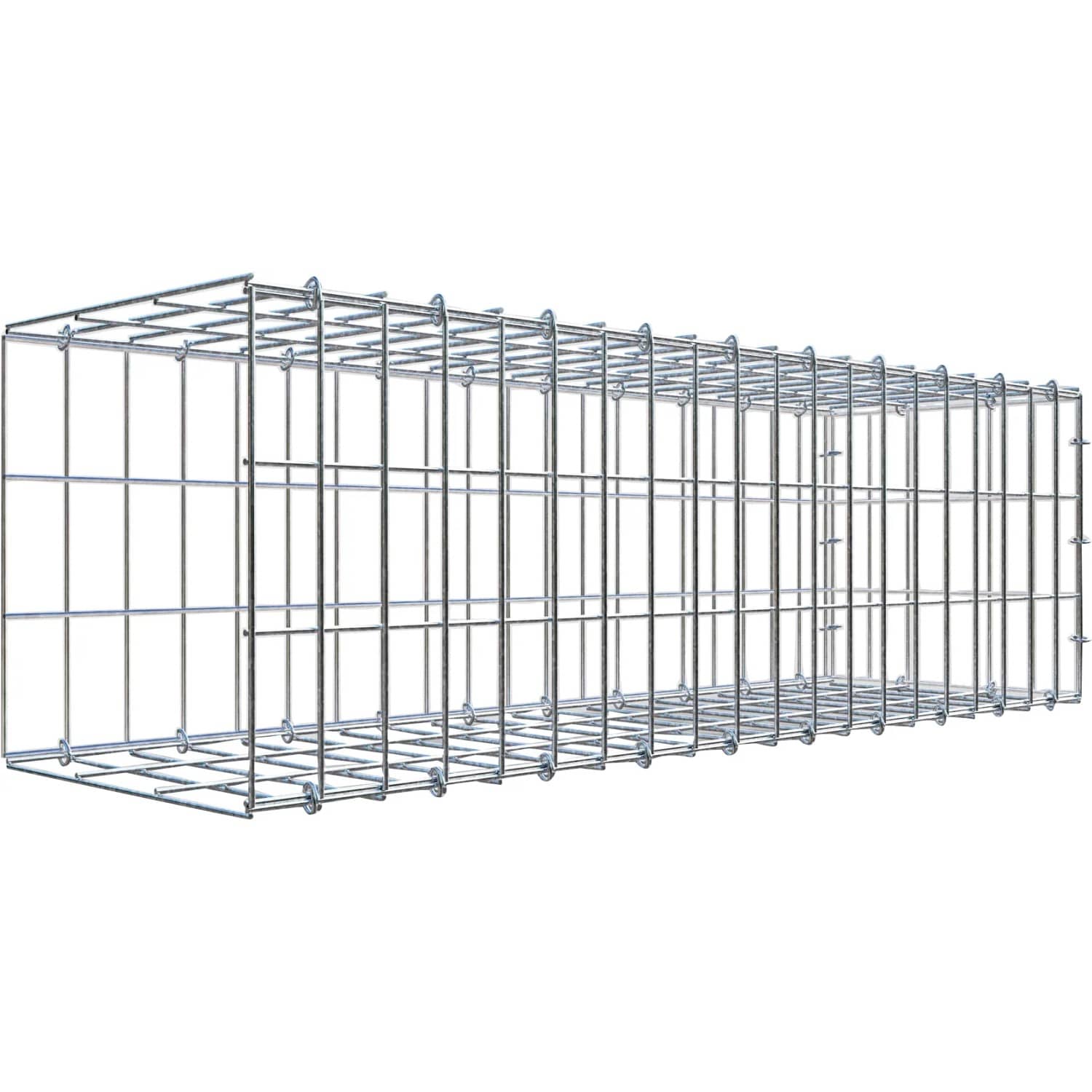 Gabiona C-Ring-Gabione-Anbaukorb Typ 2 30 x 100 x 30 cm Maschenw 5 x 10 cm