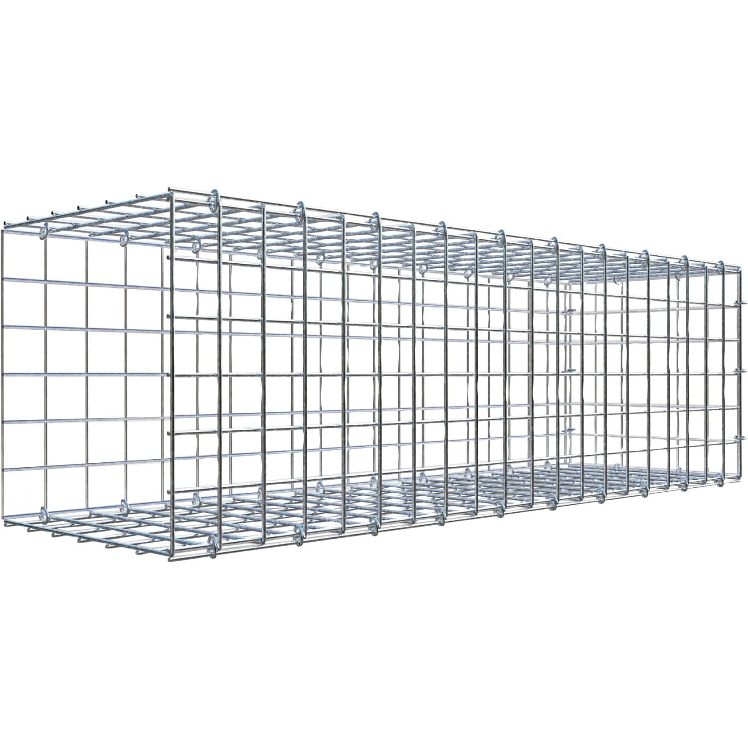 Gabiona C-Ring-Gabione-Anbaukorb Typ 2 30 x 100 x 30 cm Maschenw 5 x 5 cm