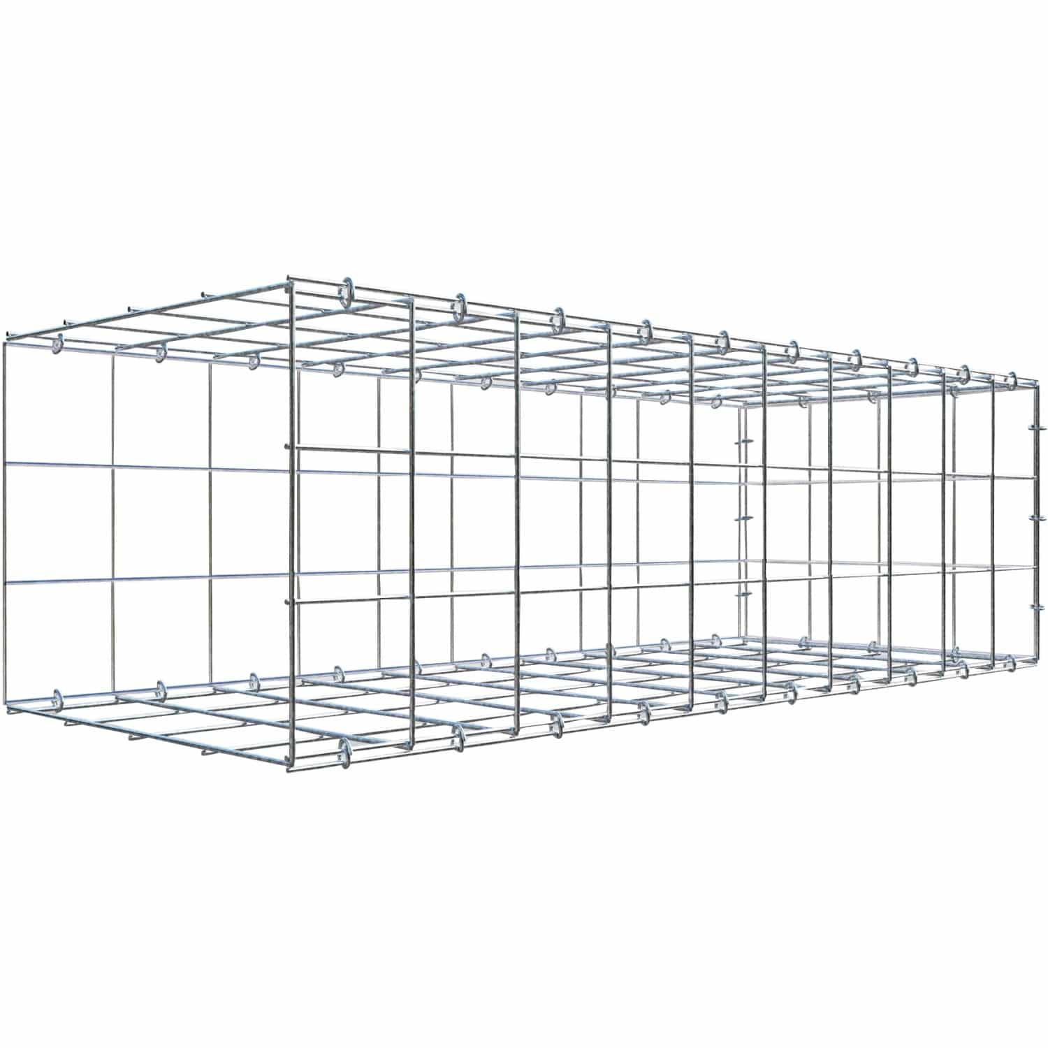 Gabiona C-Ring-Gabione-Anbaukorb Typ 2 30 x 100 x 40 cm Maschenw 10 x 10 cm