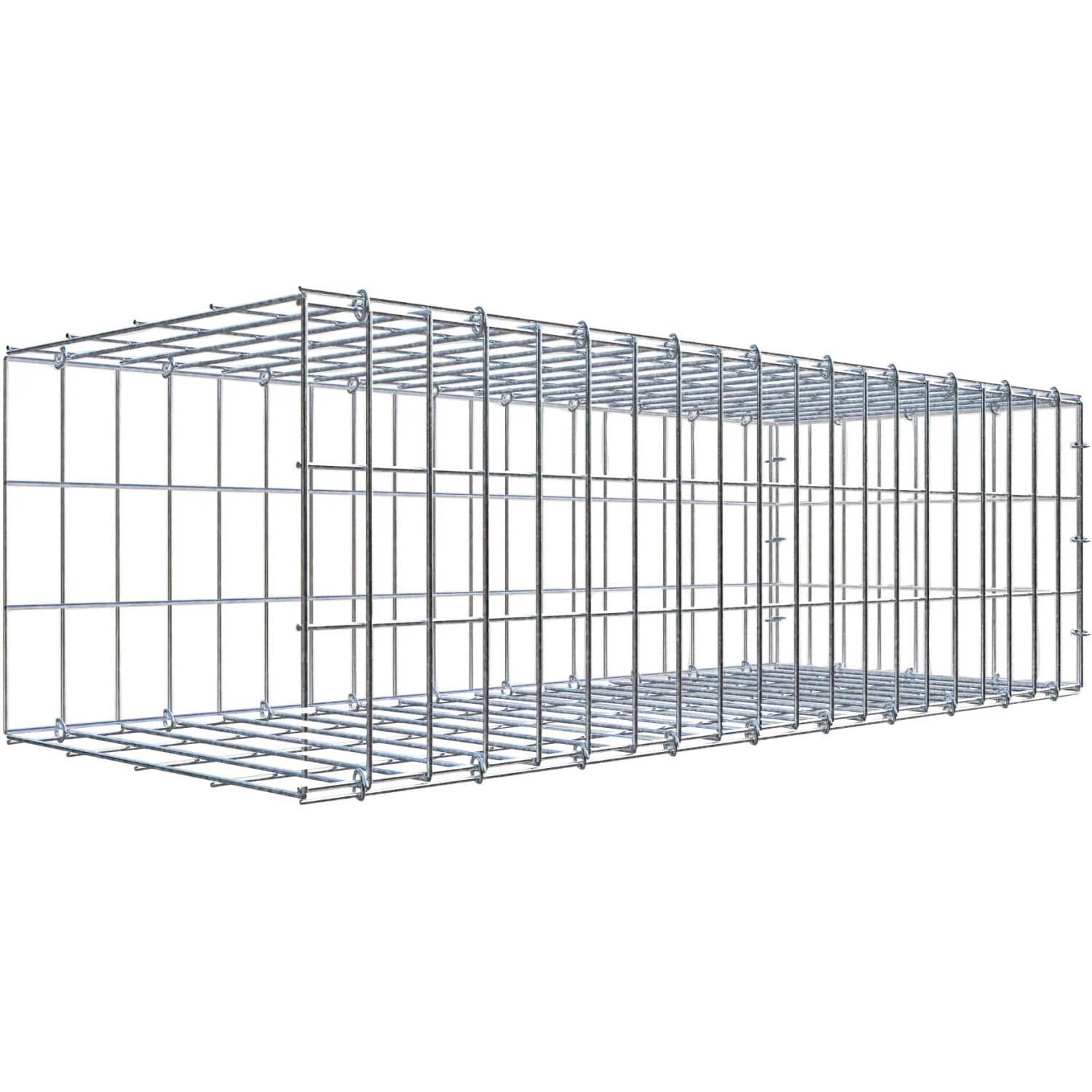 Gabiona C-Ring-Gabione-Anbaukorb Typ 2 30 x 100 x 40 cm Maschenw 5 x 10 cm